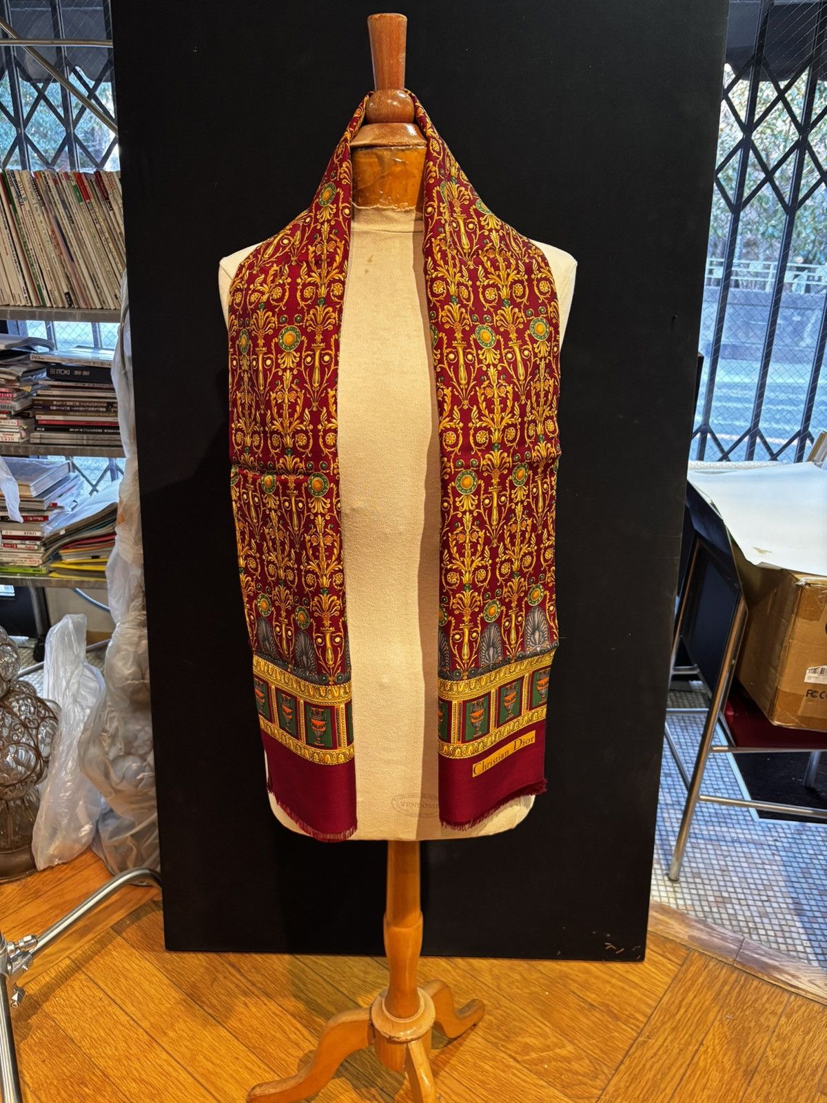 Christian Dior Monsieur Christian Dior Monsieur Silk & Wool Shawl Made in Italy Size ONE SIZE - 9 Thumbnail
