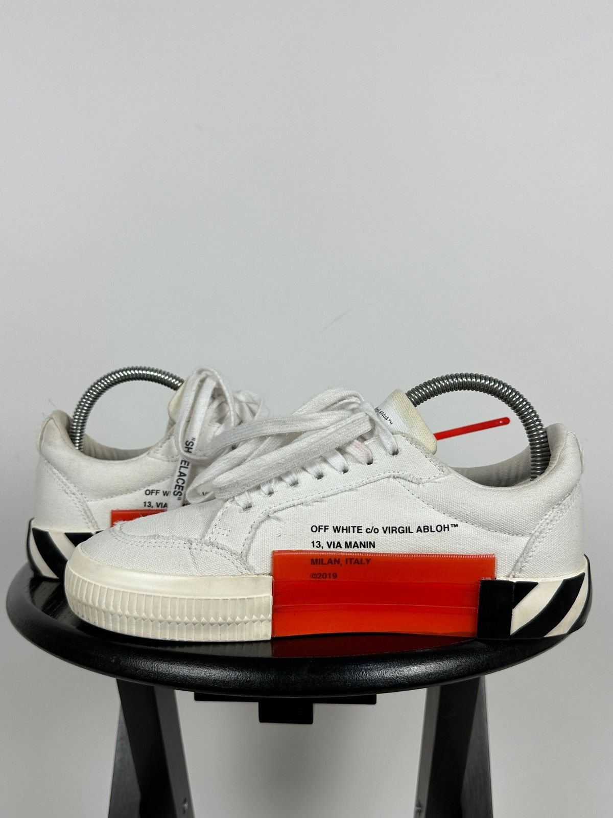 Off-White Off-White Vulcanized Virgil Abloh Low Top Sneakers Size US 8 / IT 38 - 9 Thumbnail