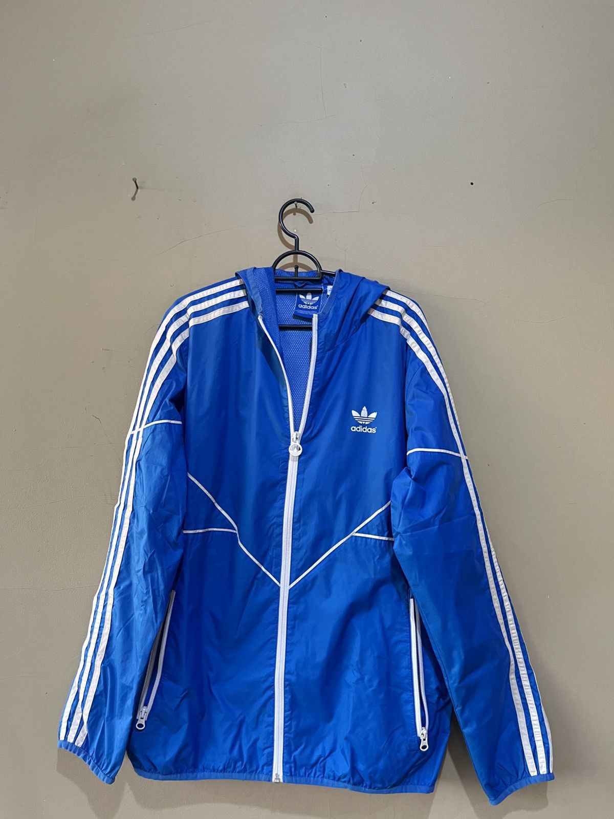 Adidas Super Rare Vintage AdidasJacket Windbreaker Blue Shell Cal Size US XL / EU 56 / 4 - 1 Thumbnail