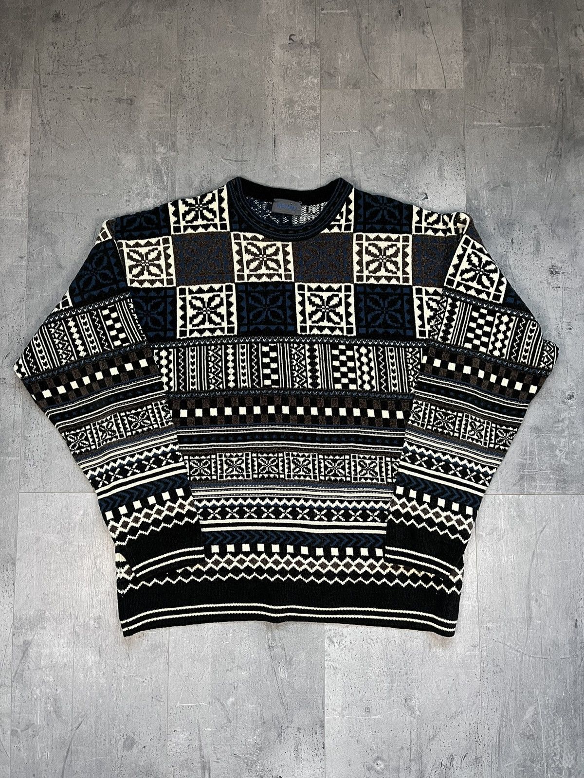 Kenzo × Vintage Kenzo Homme Vintage Sweater Knit Jumper Size US L / EU 52-54 / 3 - 1 Thumbnail