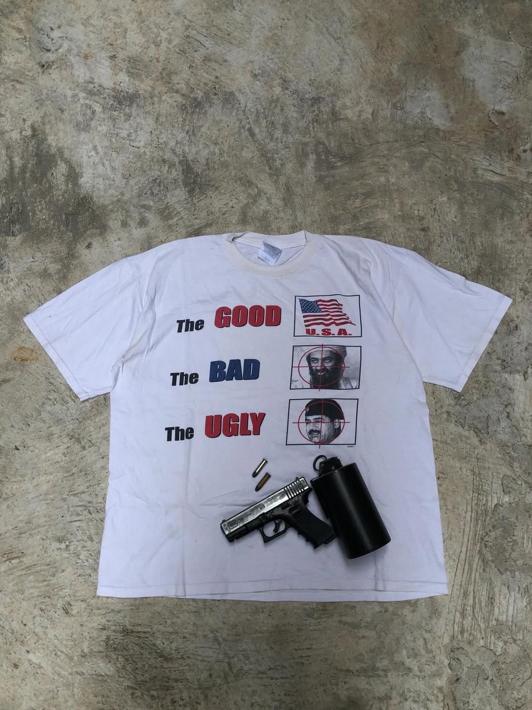 Vintage Rare Osama Bin Laden Target Operation T-Shirt Size US XL / EU 56 / 4 - 1 Thumbnail