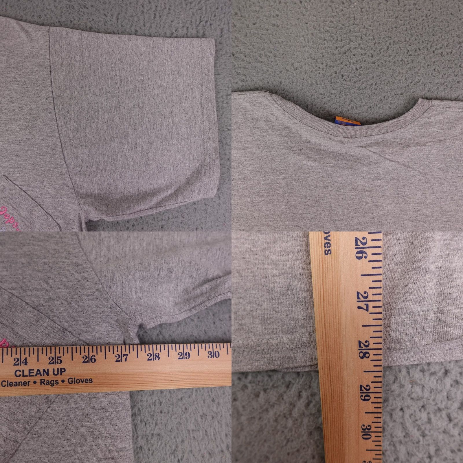 Disney Disney Shirt Womens 22W / 24W Gray Winnie The Pooh Down Pocket Short Sleeve Shirt Size 3XL / US 20-22 - 9 Thumbnail