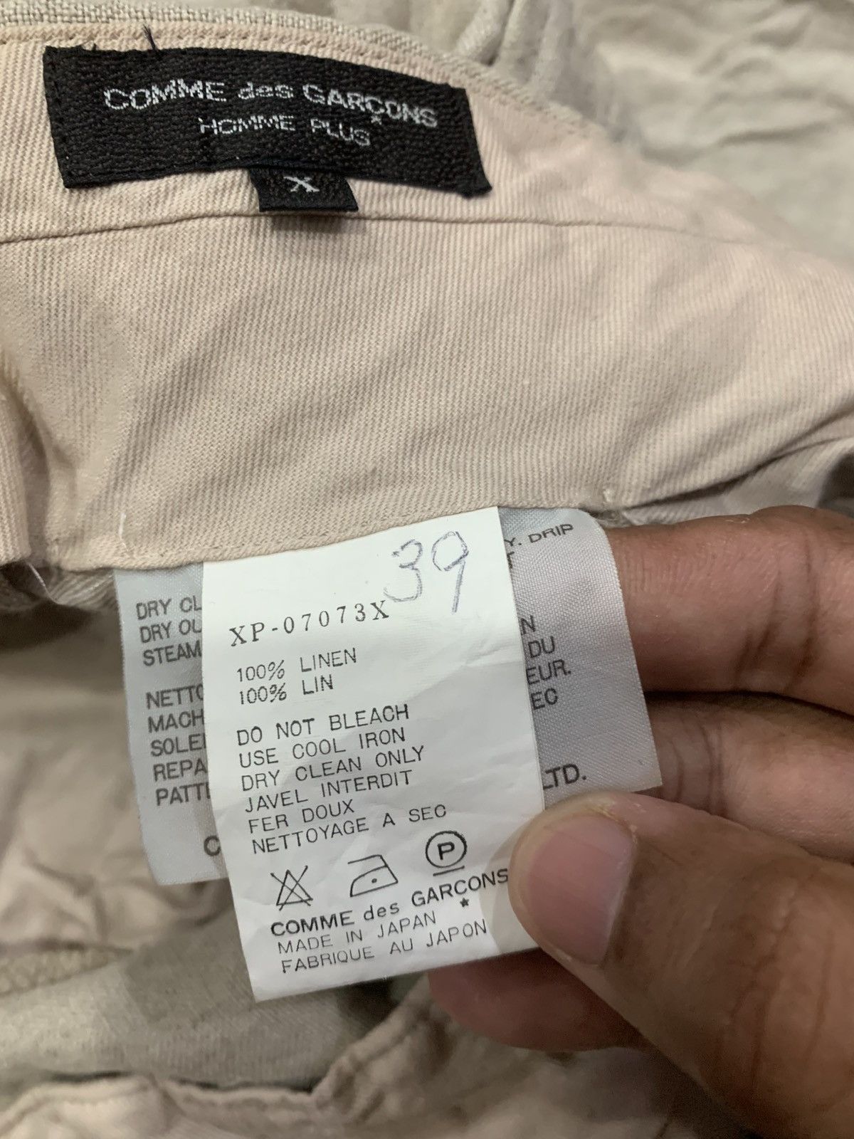 Comme des Garcons Vintage Comme des Garcons Homme Plus Linen Pants Size US 34 / EU 50 - 13 Thumbnail