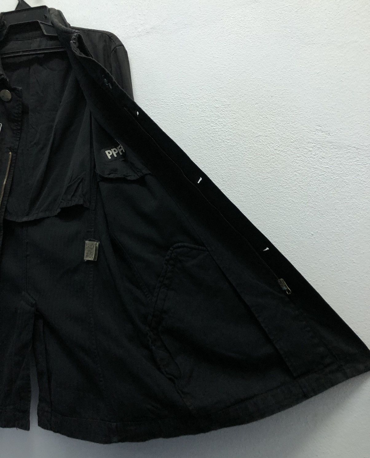 Japanese Brand PPFM Black Cotton Work Jacket – Minimalist Utility Style Size L / US 10 / IT 46 - 12 Thumbnail