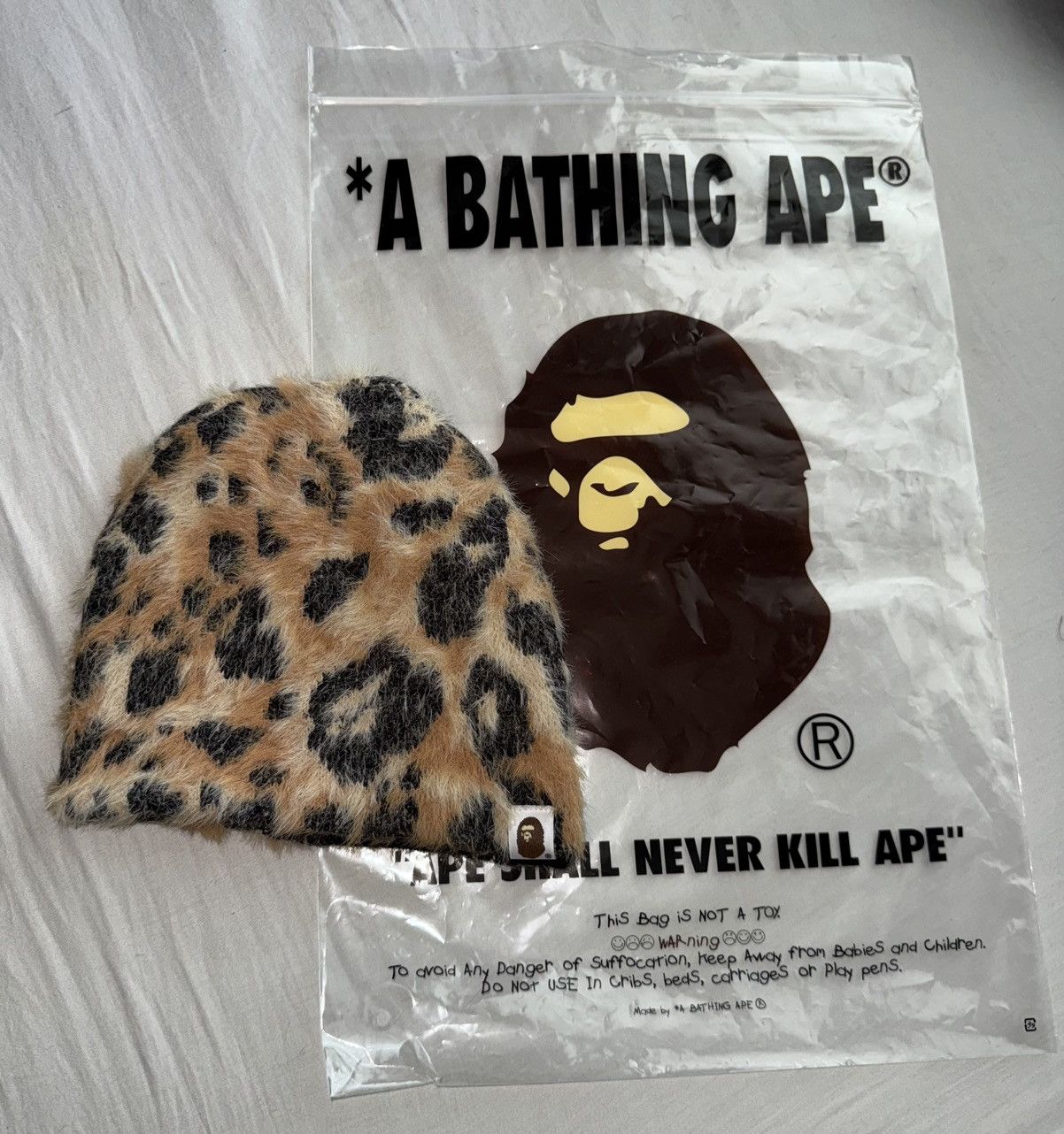 Bape Bape Beanie Leopard Print Knit Cap Size ONE SIZE - 4 Thumbnail