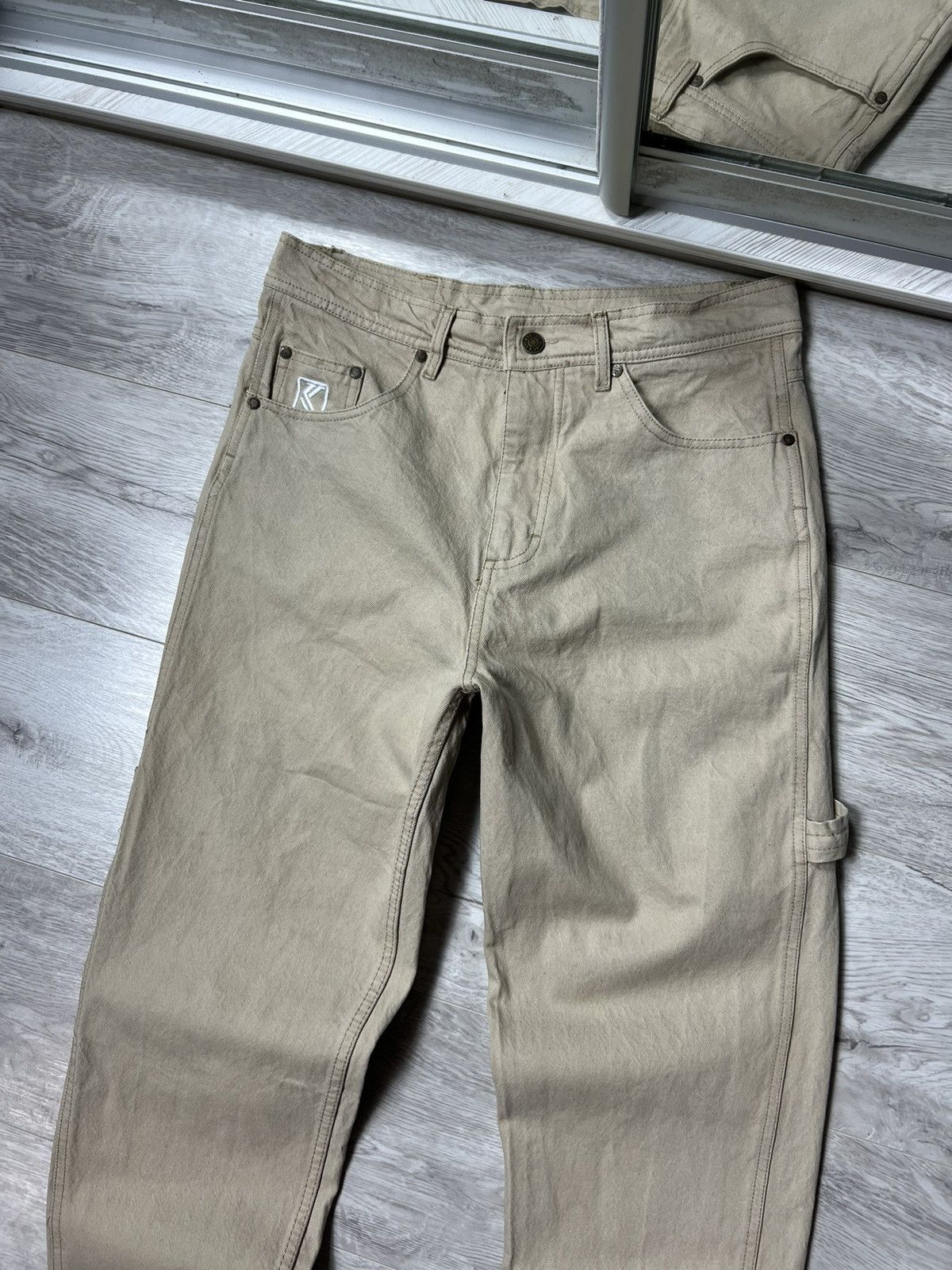 Karl Kani × Vintage Karl Kani Carpenter Denim Pants Logo Jeans Size US 30 / EU 46 - 9 Thumbnail