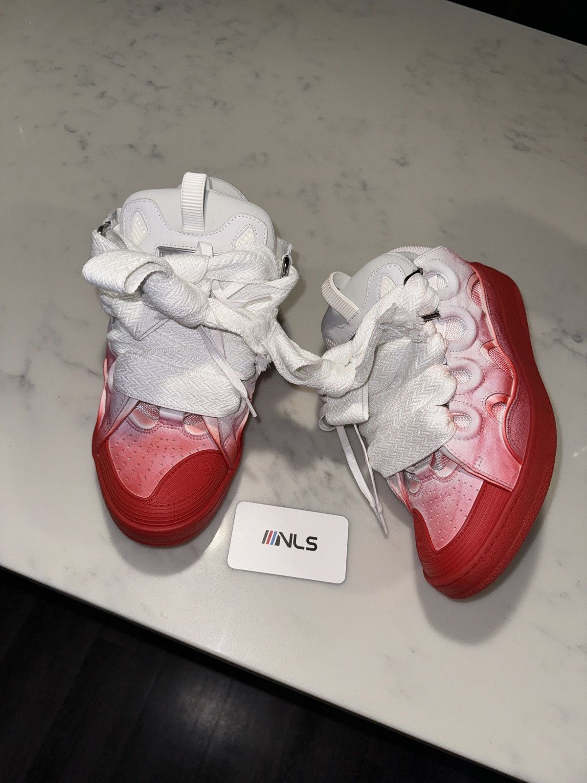 image of Lanvin Curb Sneakers Exclusive/ in White, Men's (Size 9)
