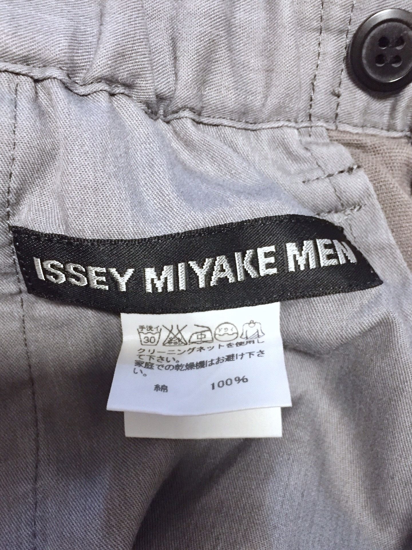 Issey Miyake Issey Miyake Men Gray Cotton Pants Size US 30 / EU 46 - 1 Thumbnail