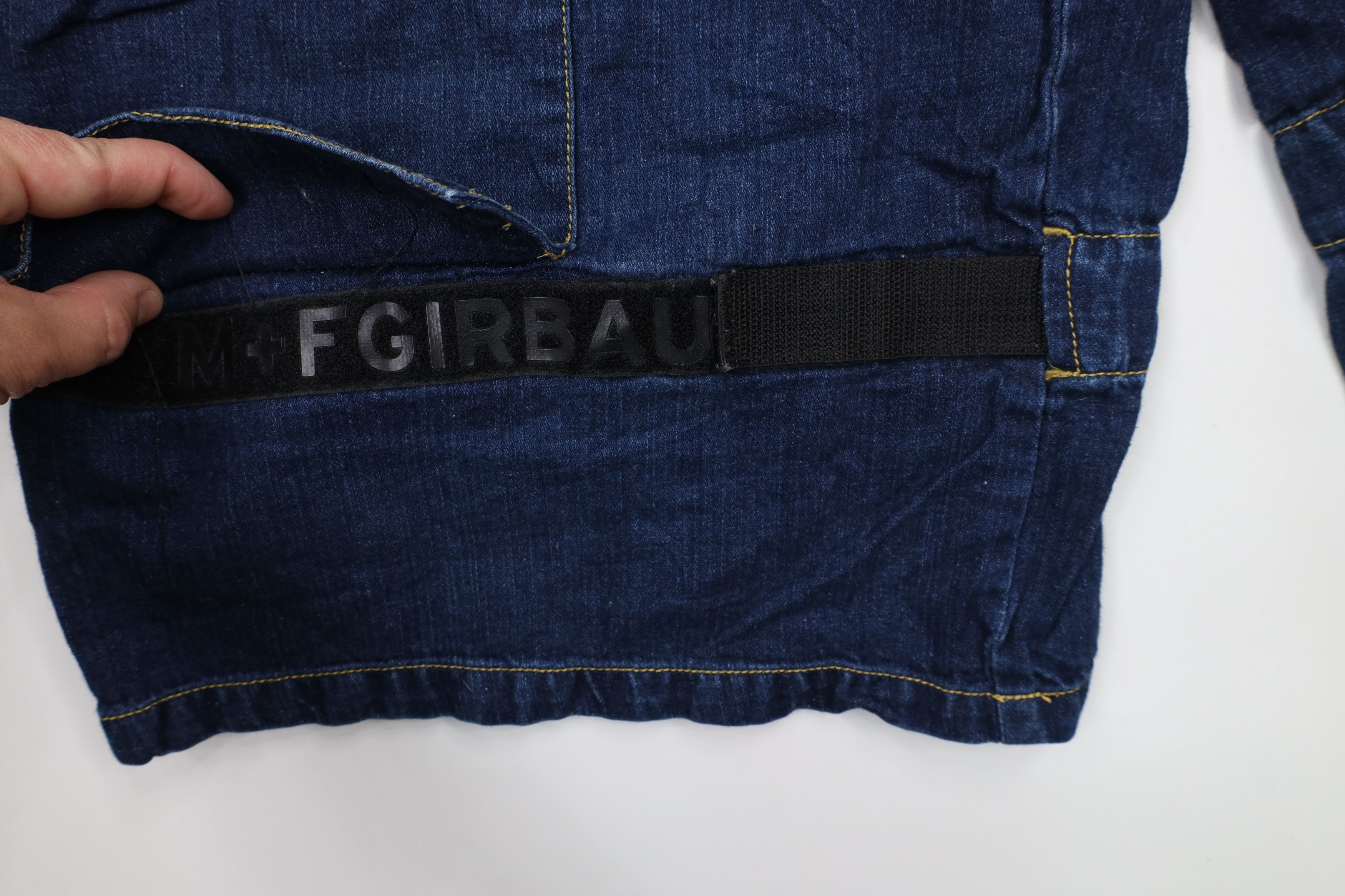 Marithe + Francois Girbaud × Vintage Vintage 90s Marithe Francois Girbaud Strap Denim Shorts Size US 38 / EU 54 - 5 Thumbnail