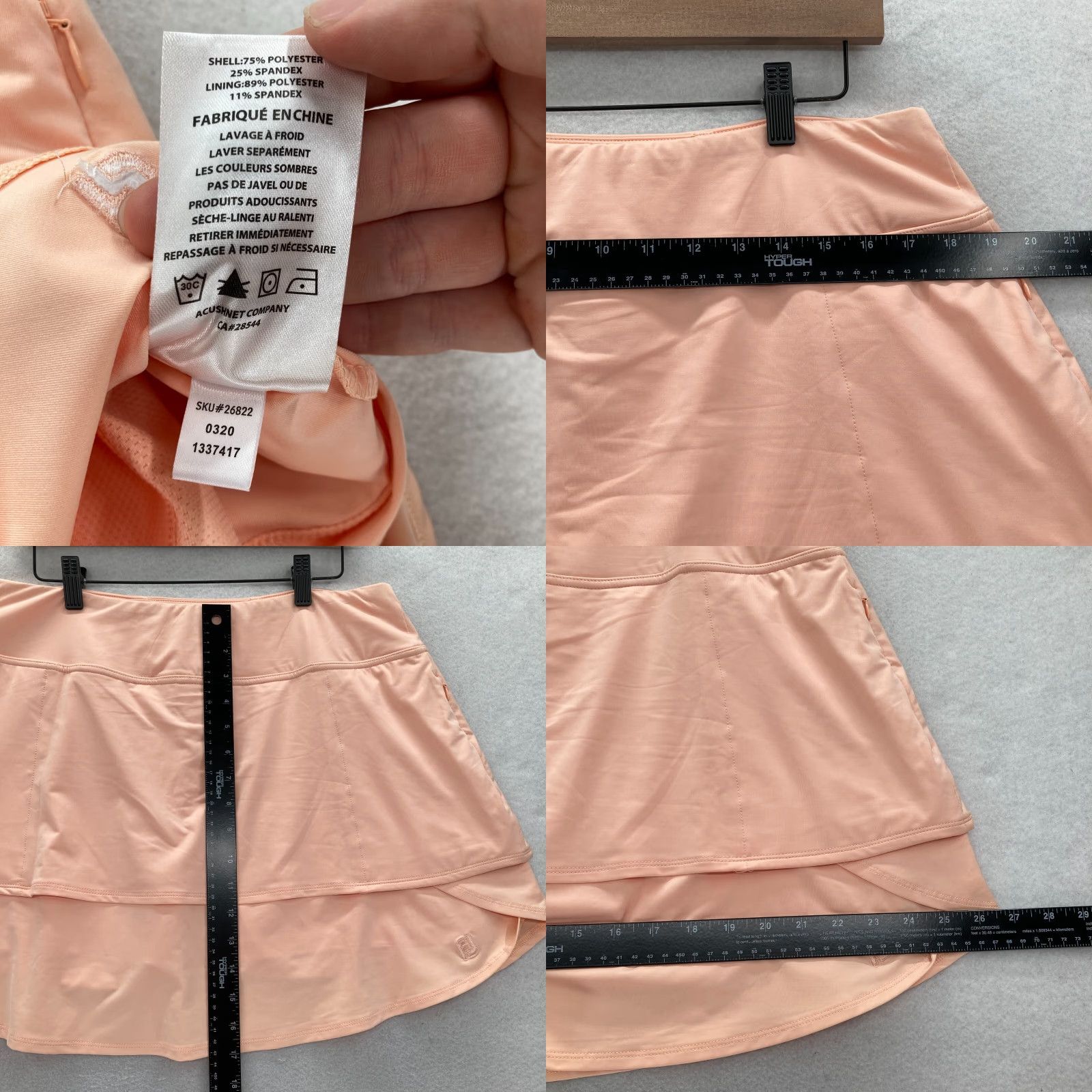 Footjoy FootJoy Skort Women's XL Pink Stretch Golf Tennis Preppy NWT Layered Performance Size 40" / US 18 - 8 Thumbnail