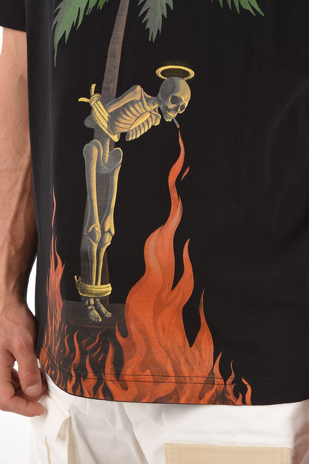 Palm Angels T-Shirt Burning Skeleton Size US XL / EU 56 / 4 - 2 Thumbnail