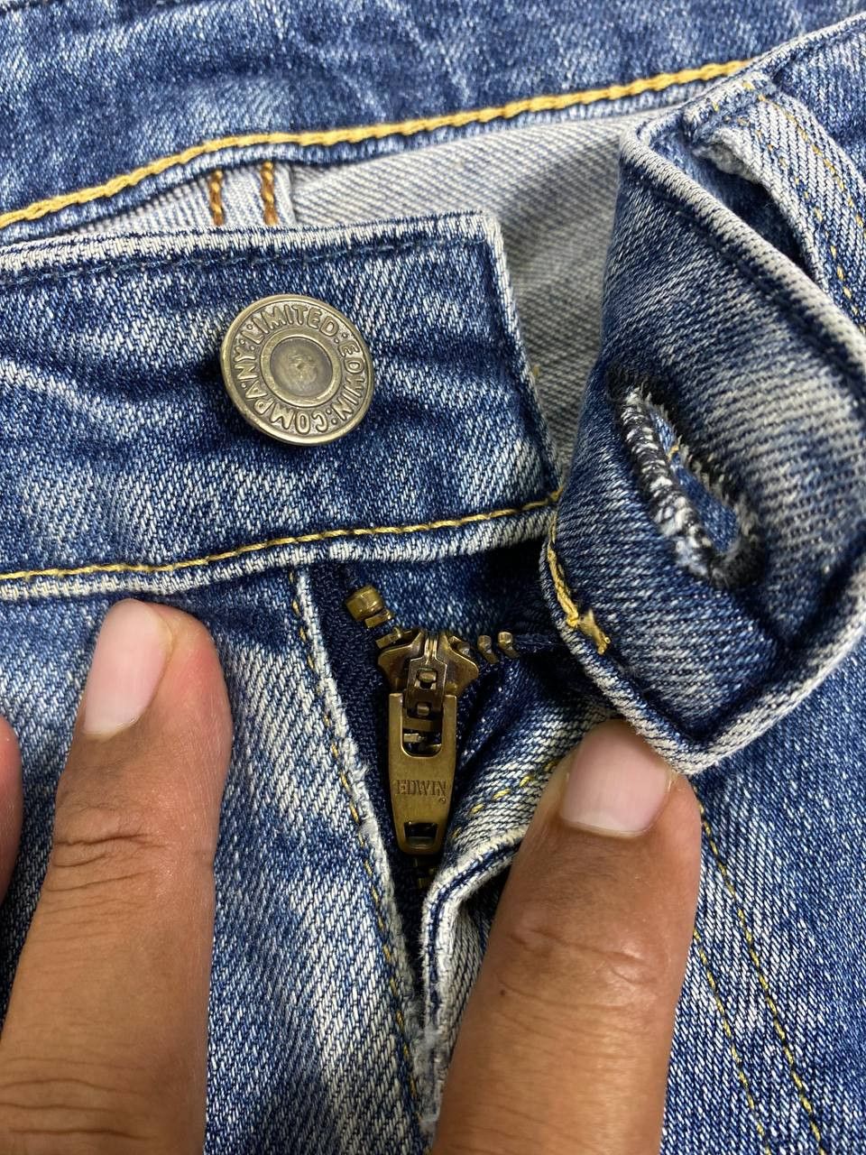 Edwin vintage edwin japan distressed denim Size US 35 - 11 Thumbnail