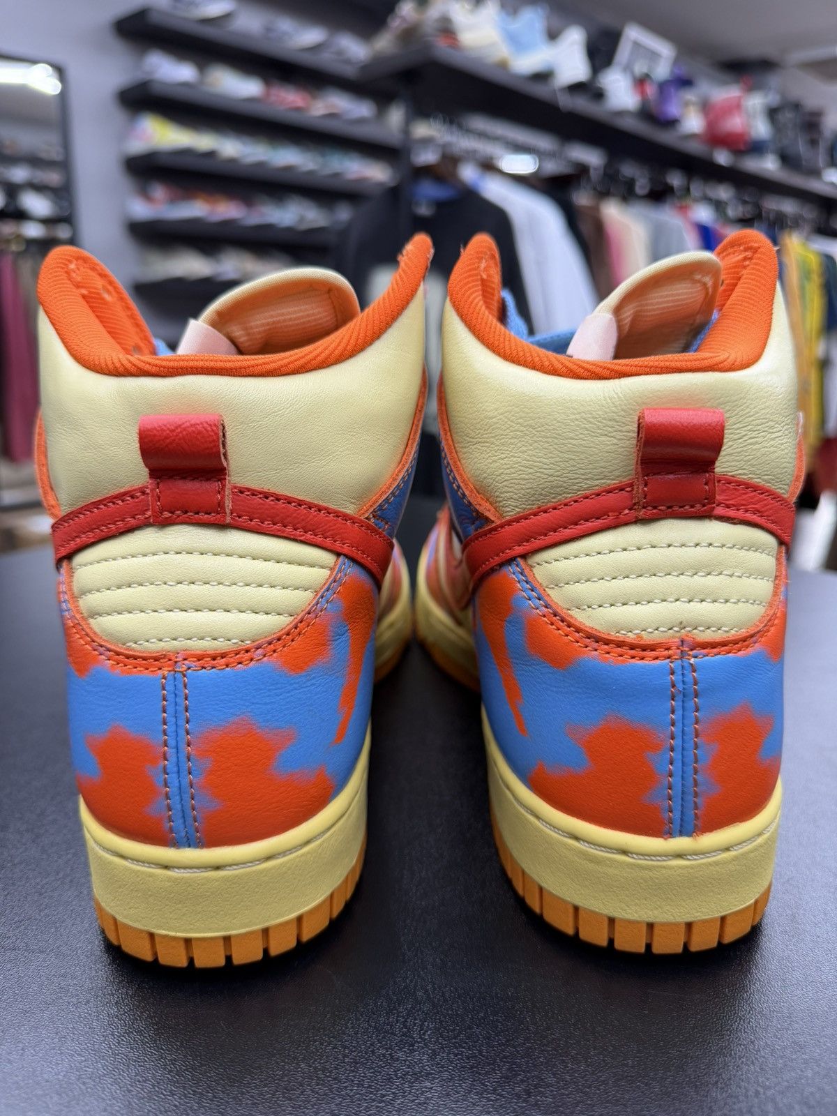 Nike Size 9 - Nike Dunk High 1985 SP Acid Wash Orange Size US 9 / EU 42 - 4 Thumbnail