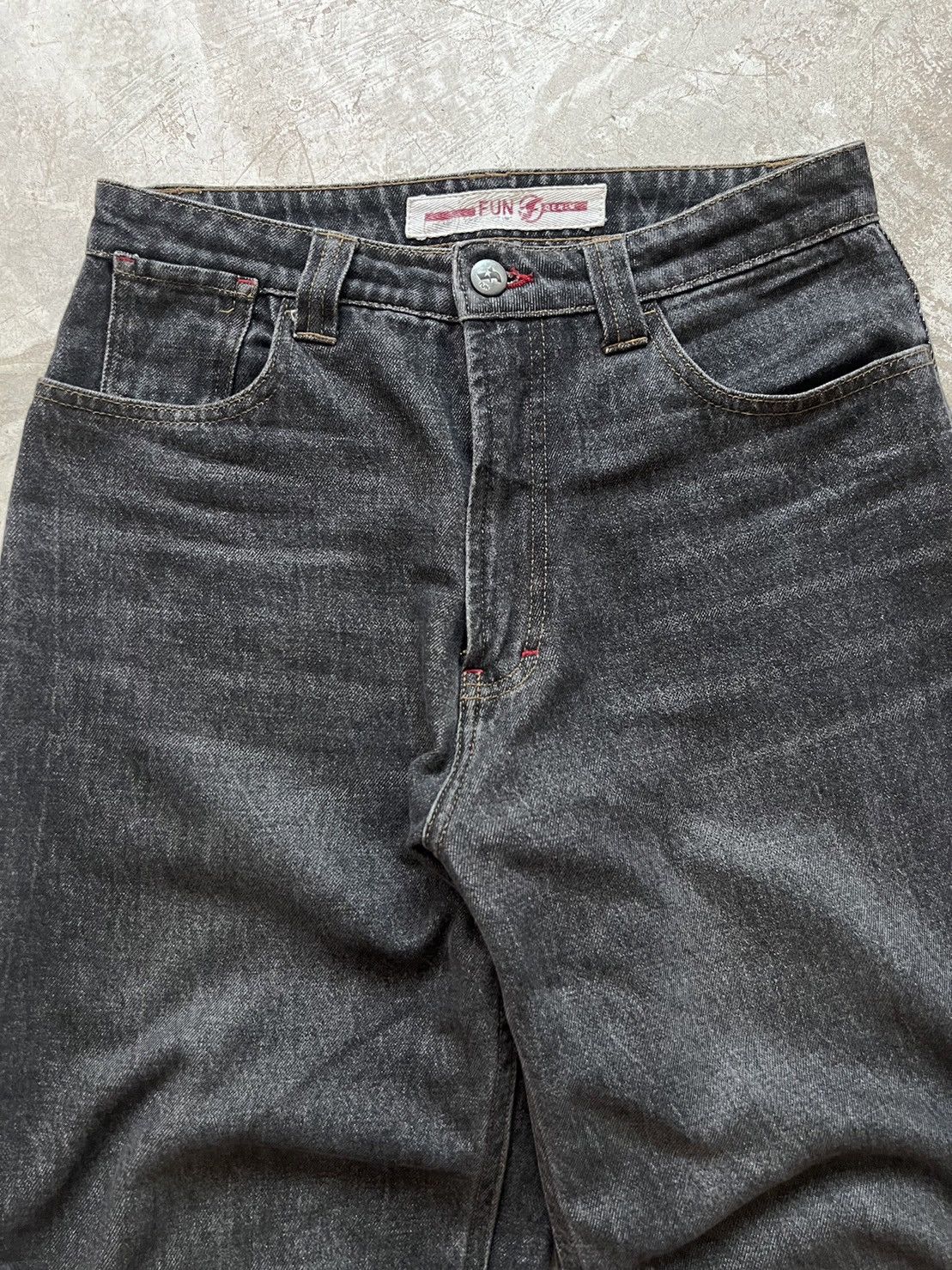 Japanese Brand Fun Denim Big Pocket Pants Size US 29 - 6 Thumbnail