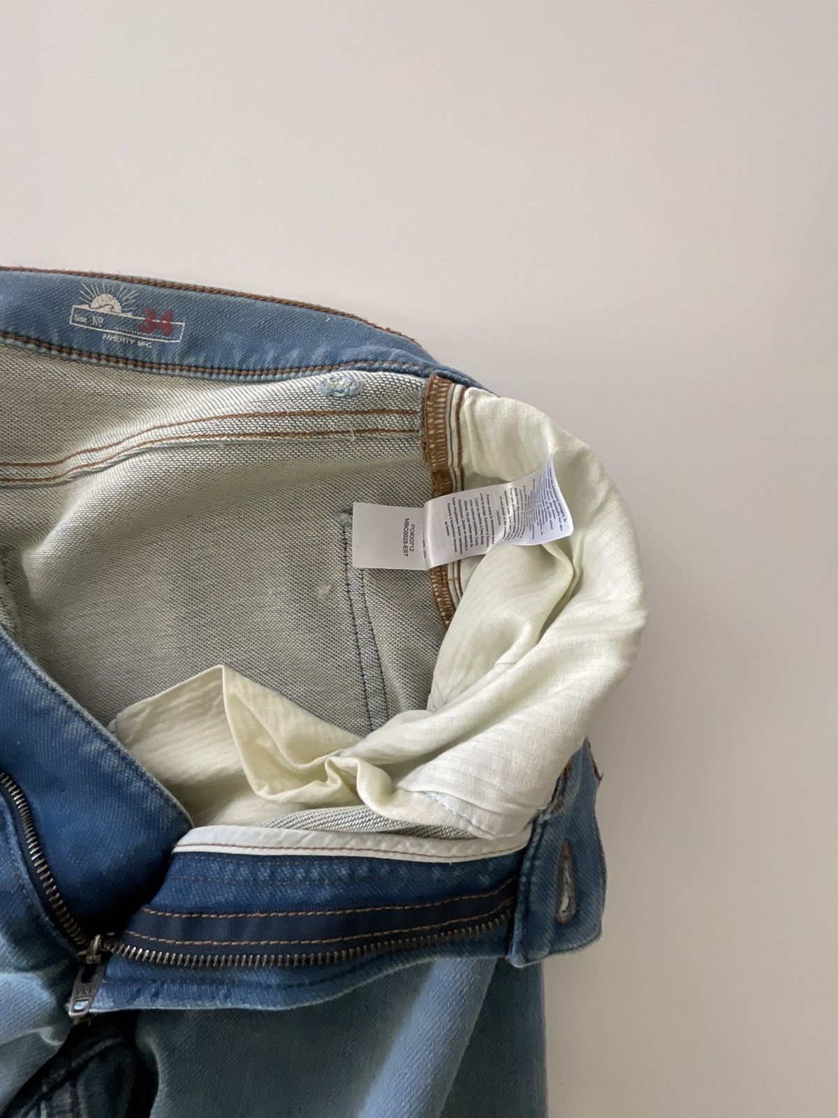 Faherty Stretch Terry Indigo 5-Pocket Eastern Shore Wash Size US 34 / EU 50 - 3 Thumbnail