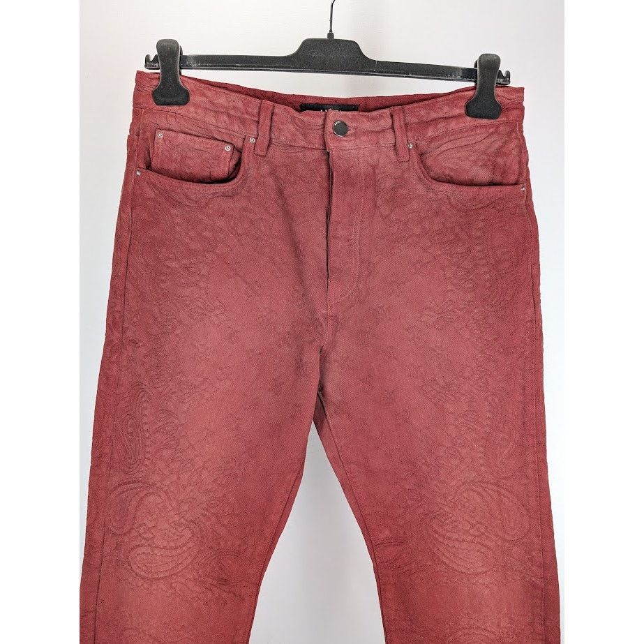 Amiri o1rshd1 Bandana Jacquard Pant in Sun Dried Tomato Size US 32 / EU 48 - 3 Thumbnail