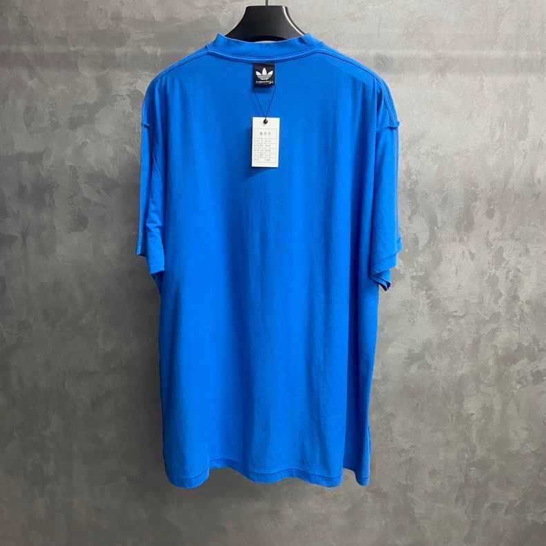 Balenciaga Balenciaga Adidas Blue Logo Short Sleeve Shirt-2505 Size US M / EU 48-50 / 2 - 2 Thumbnail