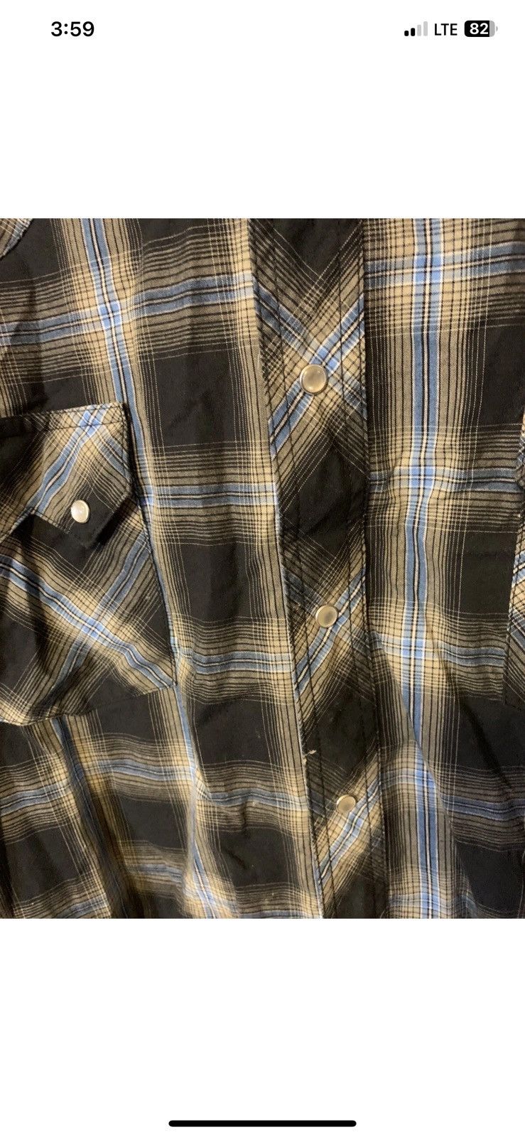 Wrangler Wrangler mens sz 3XL button shirt western plaid pearl snap Size US XXL / EU 58 / 5 - 6 Thumbnail