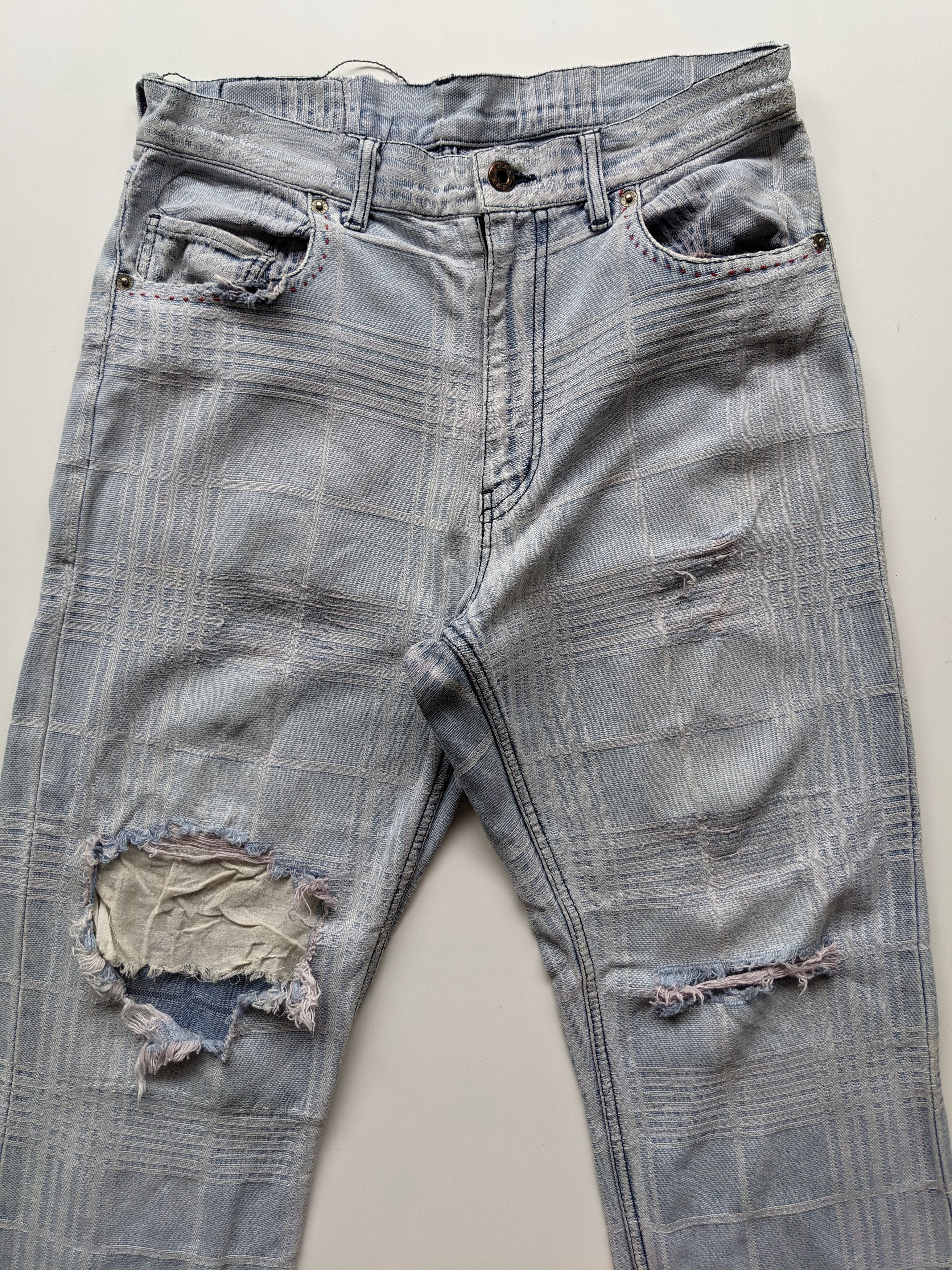 PPFM PPFM plaid distressed jeans Size US 30 / EU 46 - 4 Thumbnail