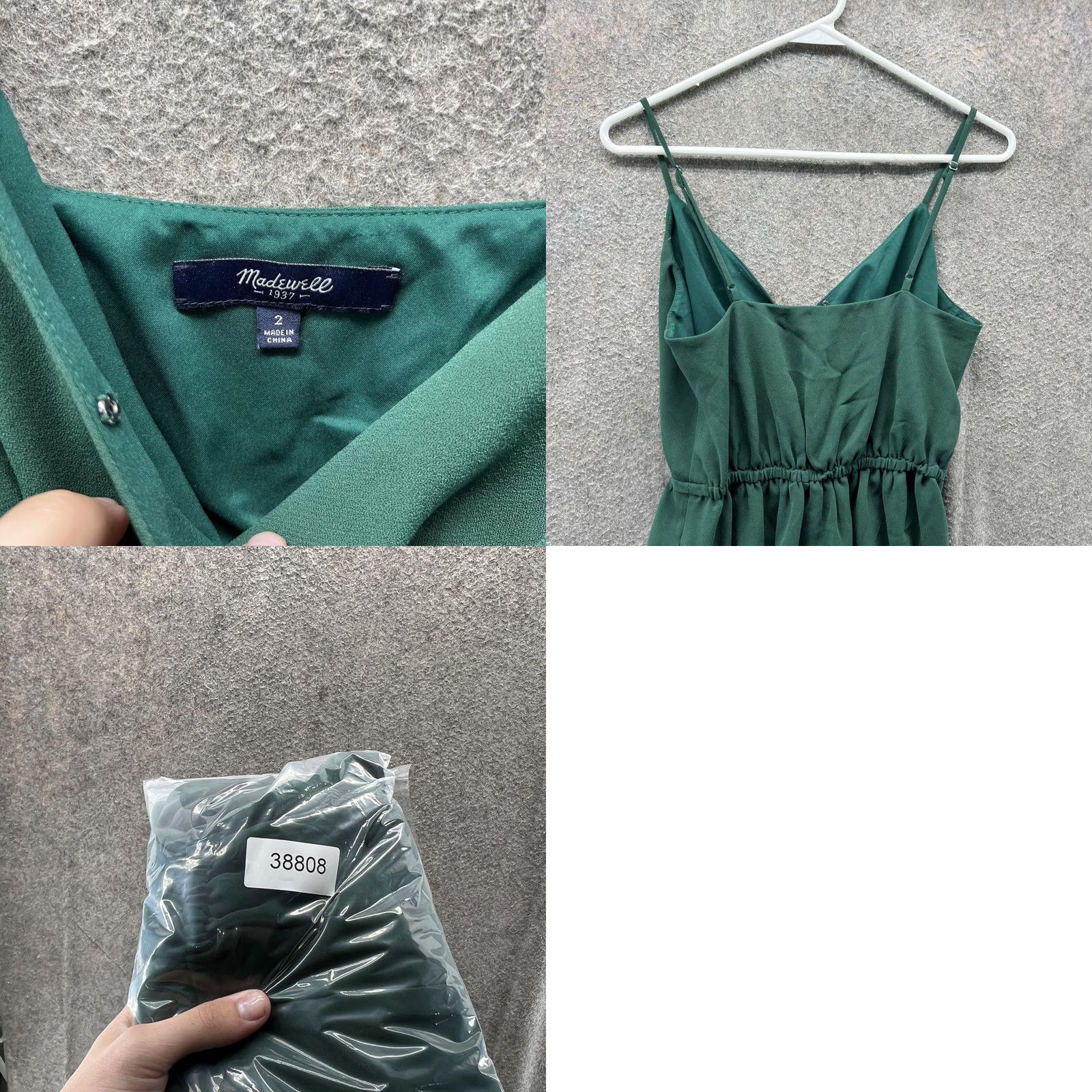 Madewell Madewell Dress Womens 2 Green Wrap Fit & Flare Sleeveless V Neck Short Summer Dress Size 26" / US 2 / IT 38 - 8 Thumbnail