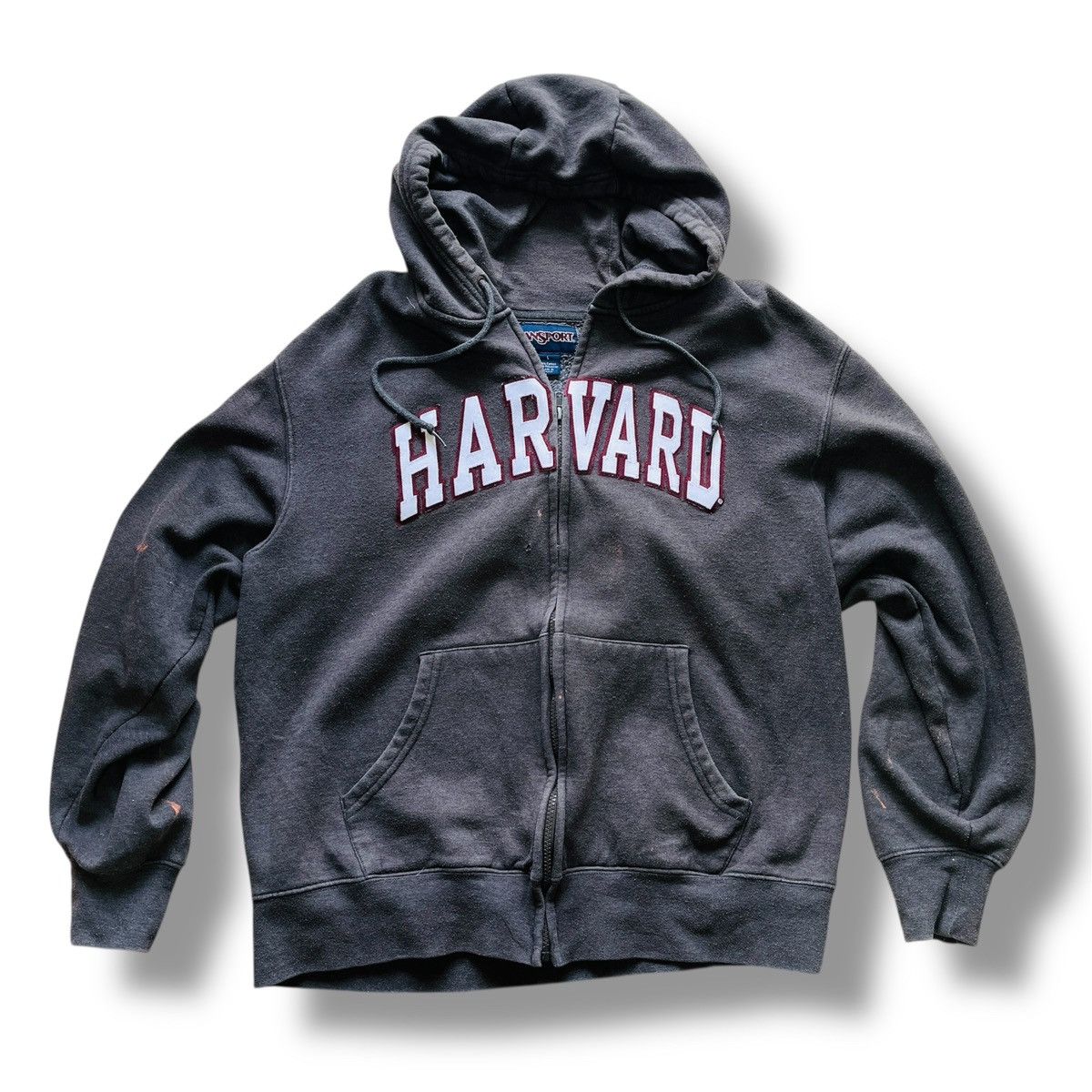 Jansport × Vintage Vintage Jansport Harvard University Distressed Hoodies Size US L / EU 52-54 / 3 - 1 Thumbnail