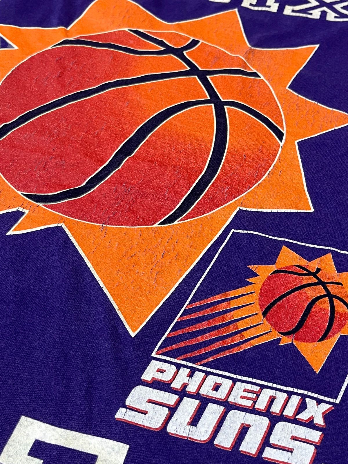 NBA VINTAGE 90s PHOENIX SUNS NBA TEAM 1995 BIG PRINT T SHIRT Size US L / EU 52-54 / 3 - 4 Thumbnail