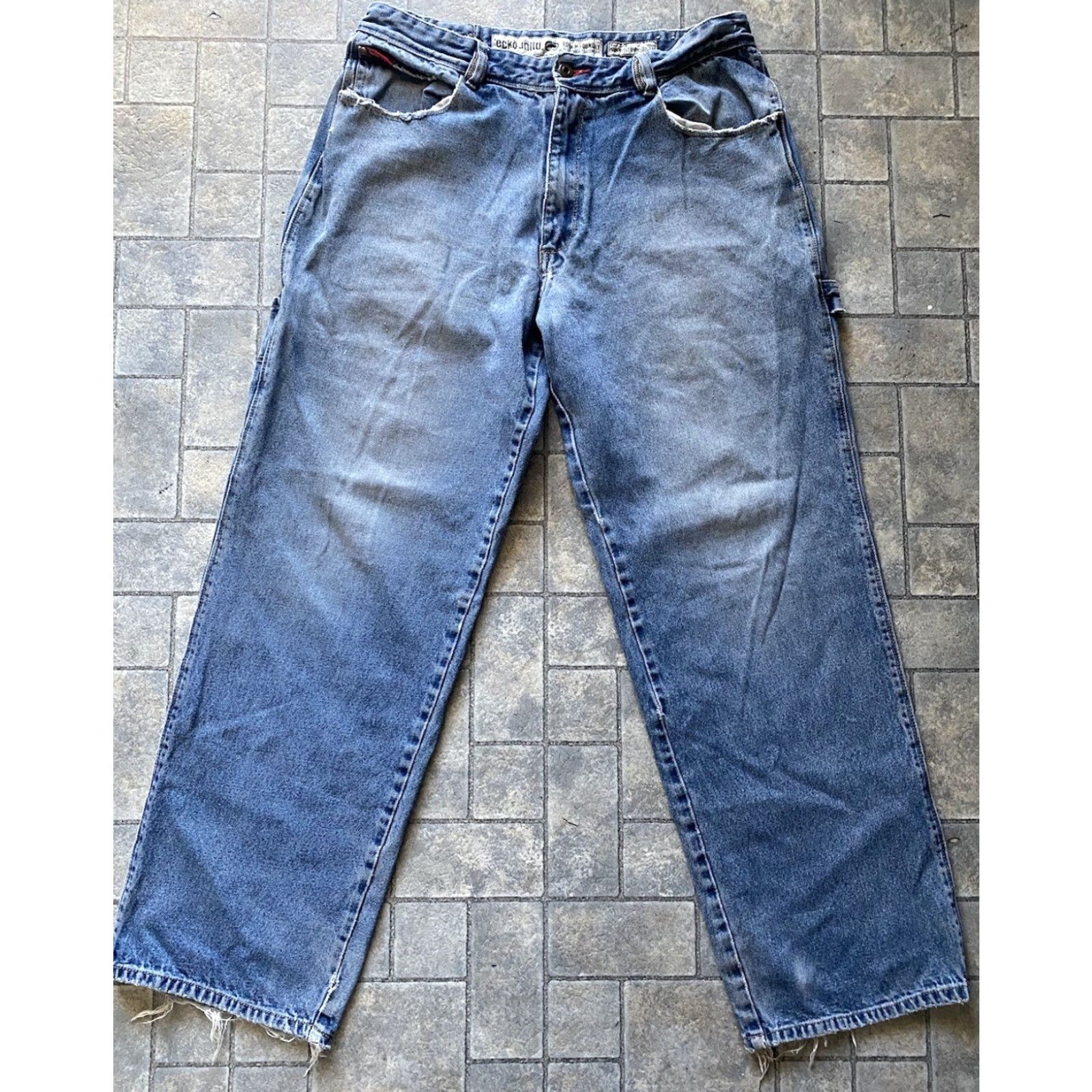 Ecko Unltd. VINTAGE Ecko Unltd Jeans Mens Foundry Fit Carpenter Jean Blue 34 Regular Pants | Jeans Mens 34 Blue Foundry Fit Carpenter Jeans Size US 34 / EU 50 - 2 Thumbnail