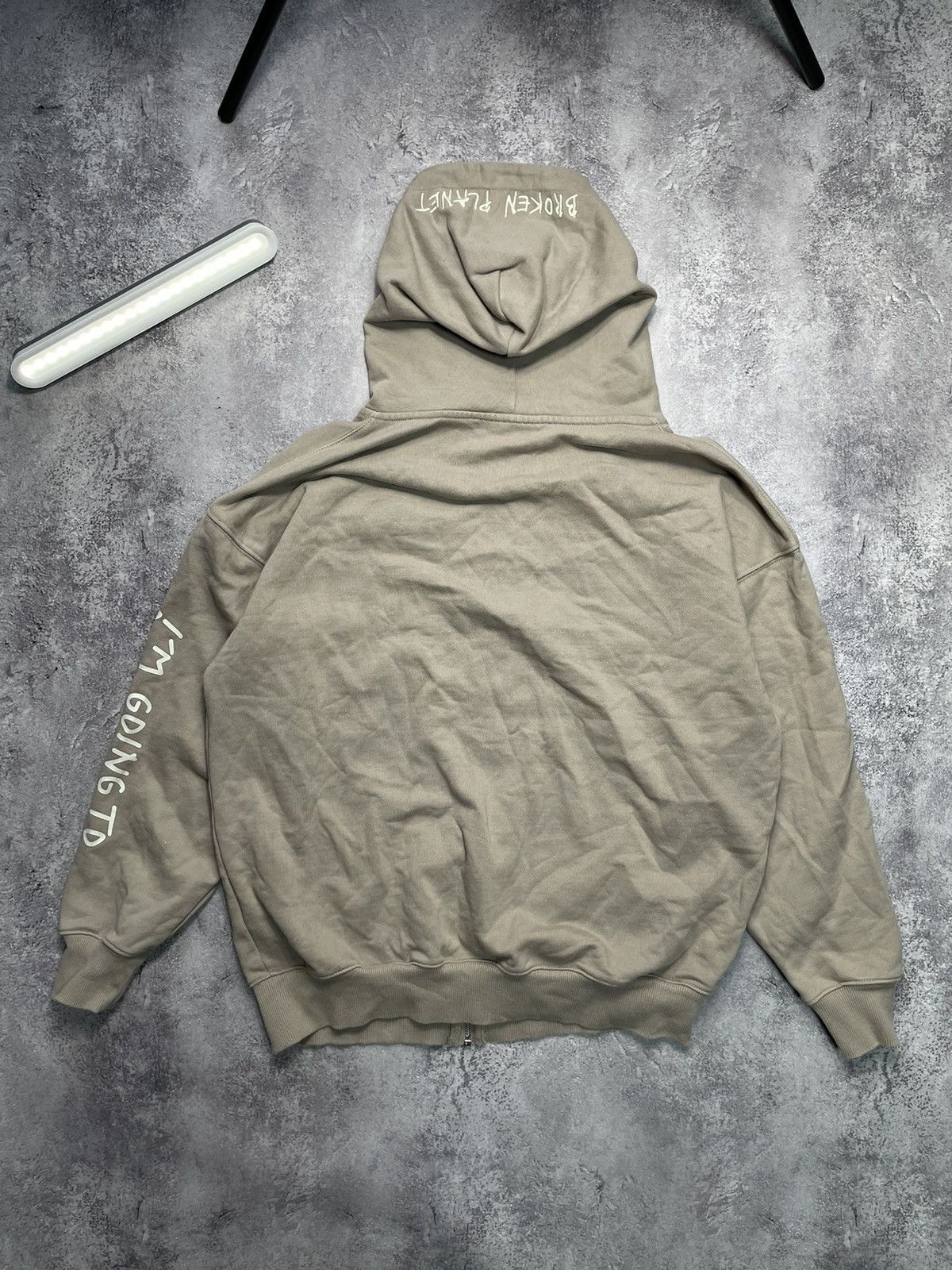 Broken Planet Broken Planet Mkt Y2K Boxy Zip Hoodie Beige S Size US S / EU 44-46 / 1 - 9 Thumbnail
