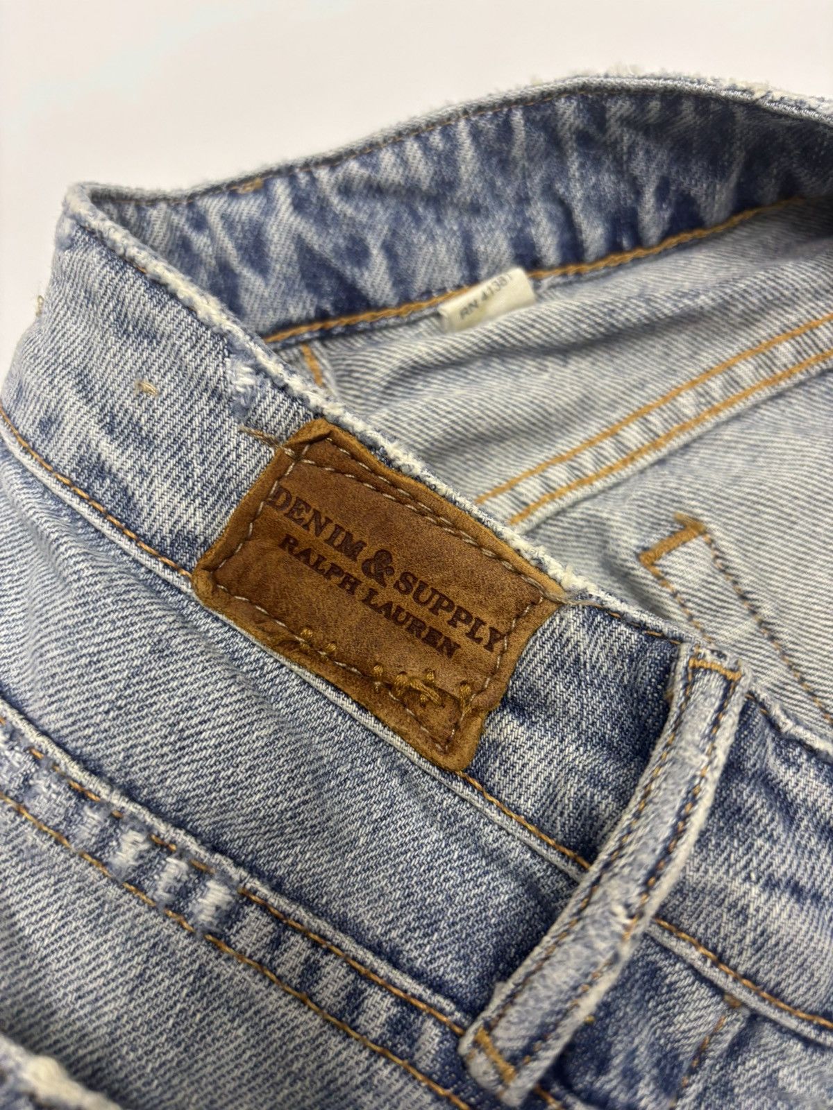 Denim & Supply Ralph Lauren 🔥Denim Supply Ralph Lauren Distressed Sashiko Denim Jeans Size 29" - 10 Thumbnail