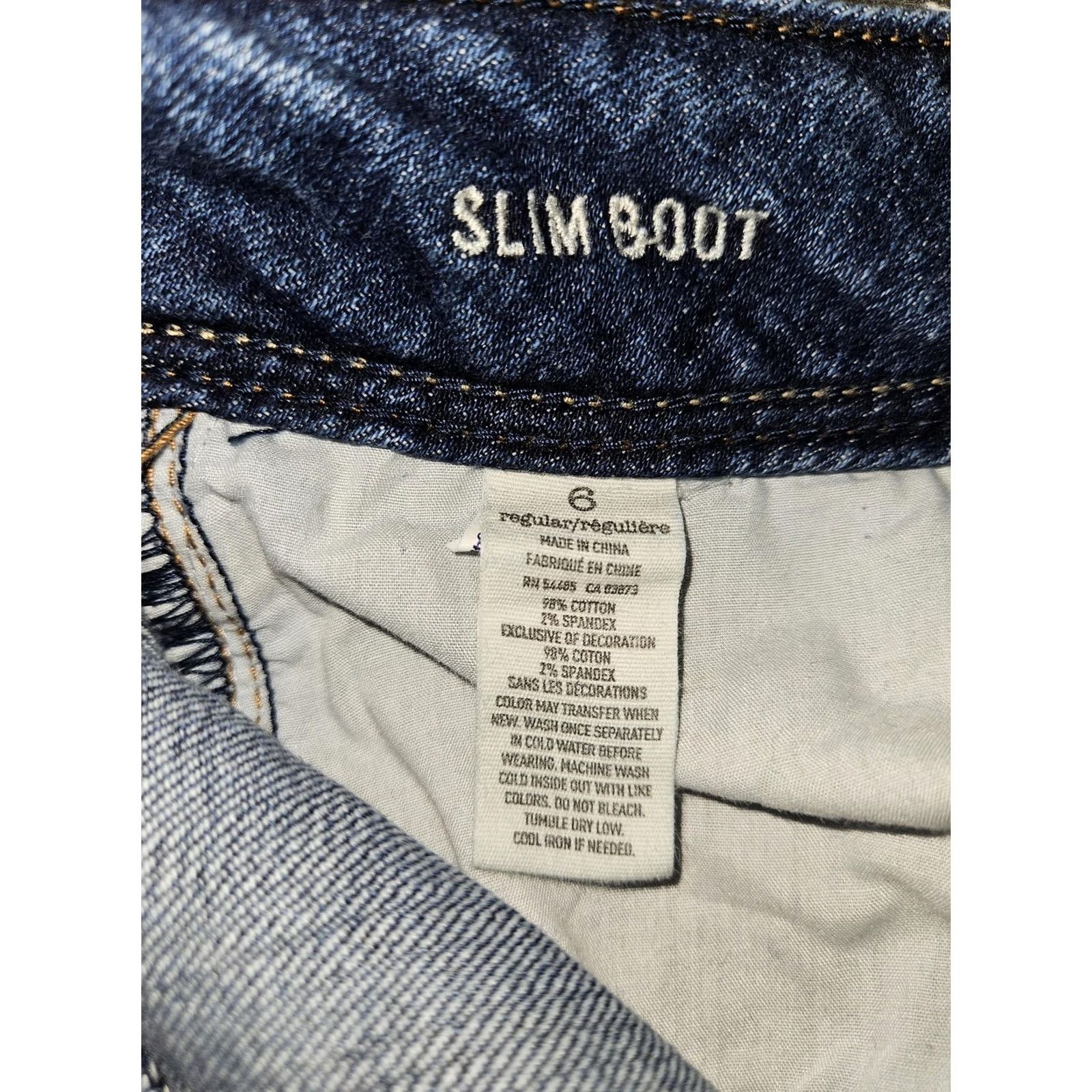 Vintage VINTAGE? No. American Eagle Jeans Womens Slim Bootstretch Distressed 5-Pocket Denim Bootcut Blue Medium 90s City Preppy Womens Size 28" / US 6 / IT 42 - 3 Thumbnail
