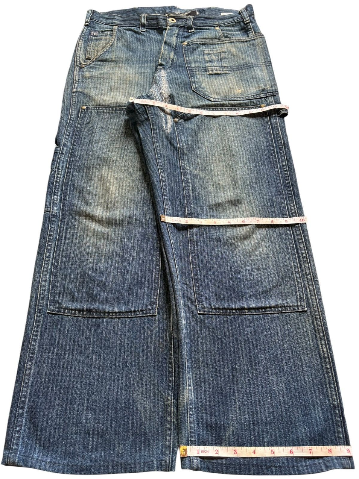 Japanese Brand Vintage Japanese Brand Mud Wash Hickory Baggy Carpenter Jean Size US 32 / EU 48 - 14 Thumbnail