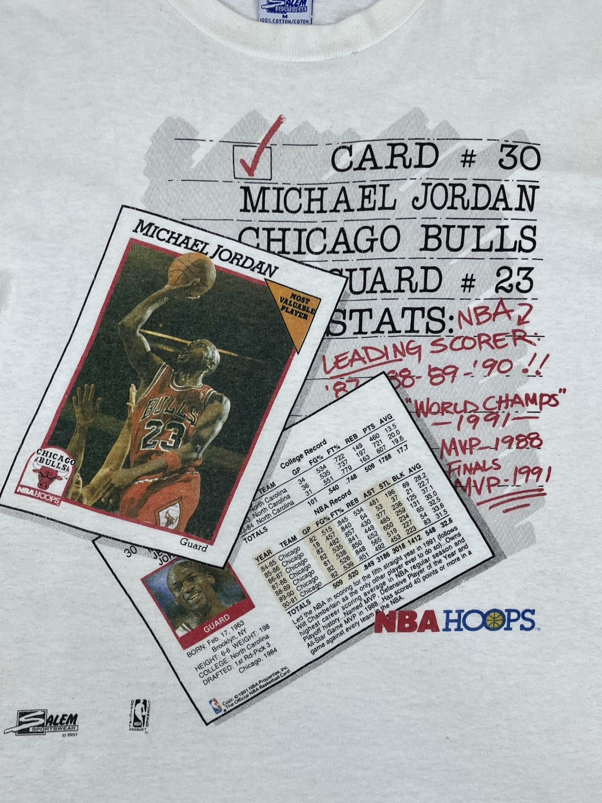 NBA × Vintage Vintage NBA HOOPS MICHAEL JORDAN TEE Size US M / EU 48-50 / 2 - 2 Thumbnail