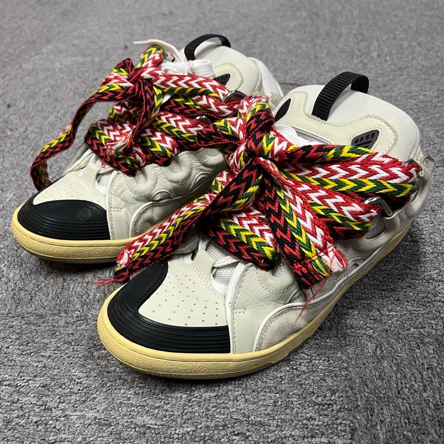 Lanvin Lanvin White Leather Low-Top Sneakers Size US 10 / EU 43 - 1 Preview