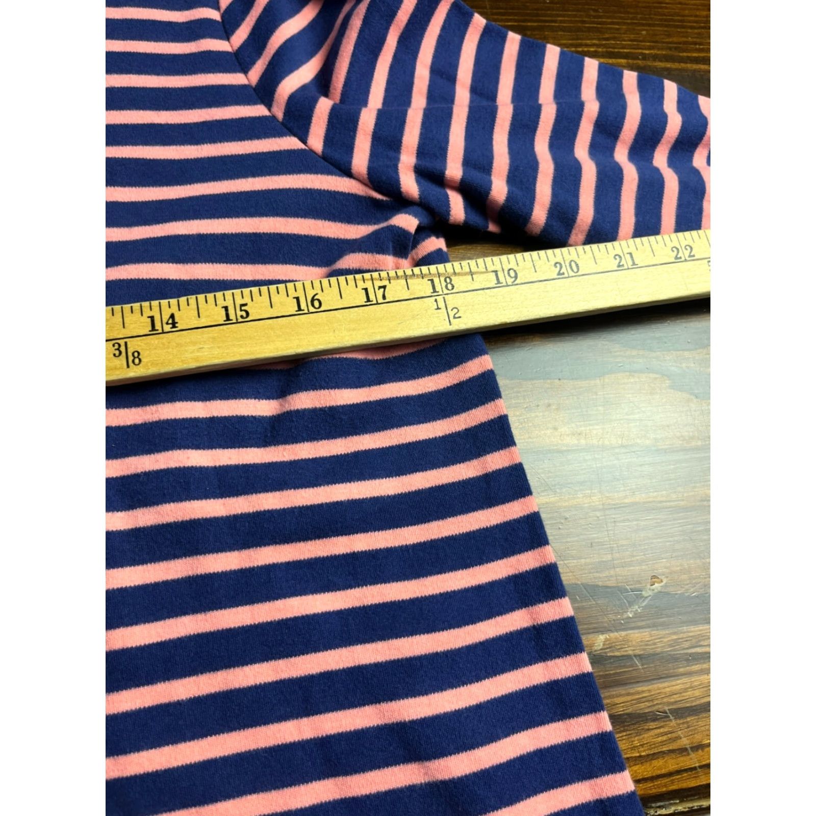 Vintage Studio Works Shirt Women's M Pink Blue Striped 3/4 Sleeve Crew Neck T-Shirt Casual Modern Fall Spring Summer Ladies Size M / US 6-8 / IT 42-44 - 5 Thumbnail