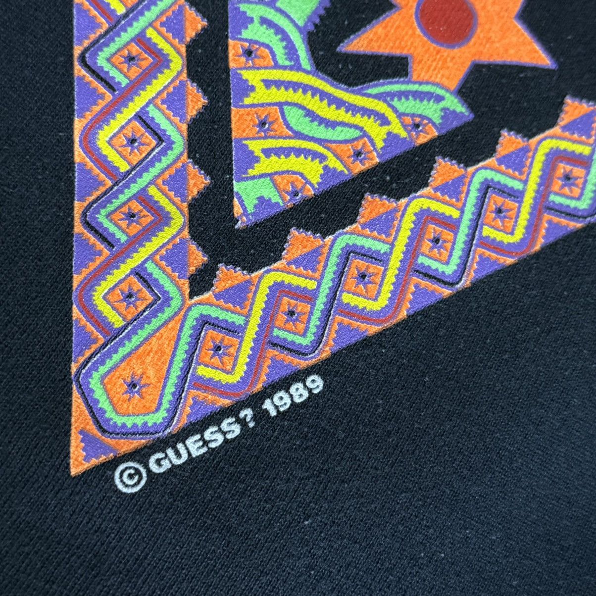 Guess Vtg 80s Guess by Georges Marciano Mock Neck Aztec Pullover Size ONE SIZE - 6 Thumbnail