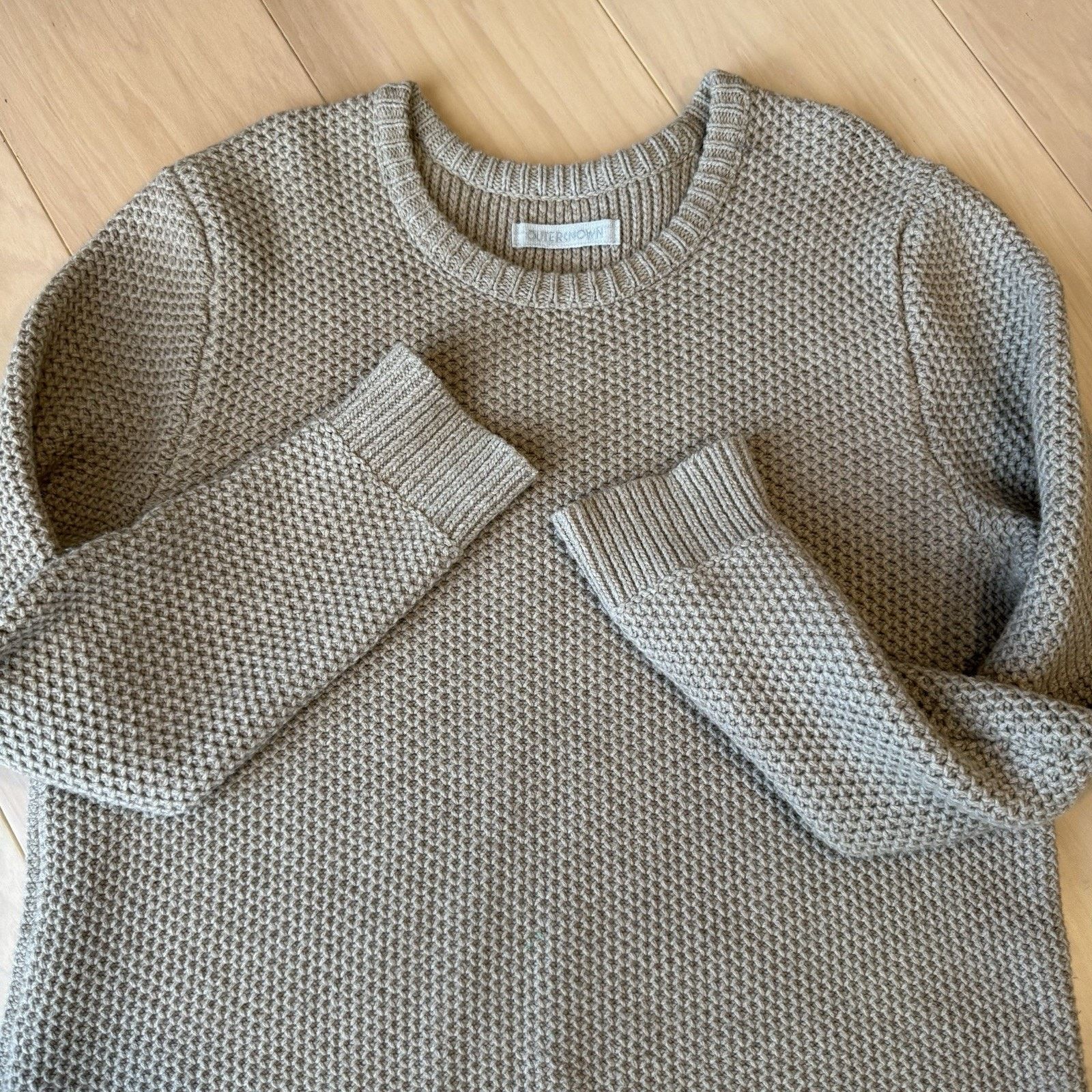Outerknown Outerknown Eastbank Crew Beige Wool Blend Pullover Sweater Size US XL / EU 56 / 4 - 5 Thumbnail
