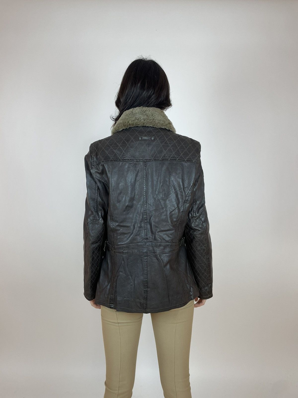 Designer MAURITIUS Womens Leather jacket size 46 Size L / US 10 / IT 46 - 5 Thumbnail
