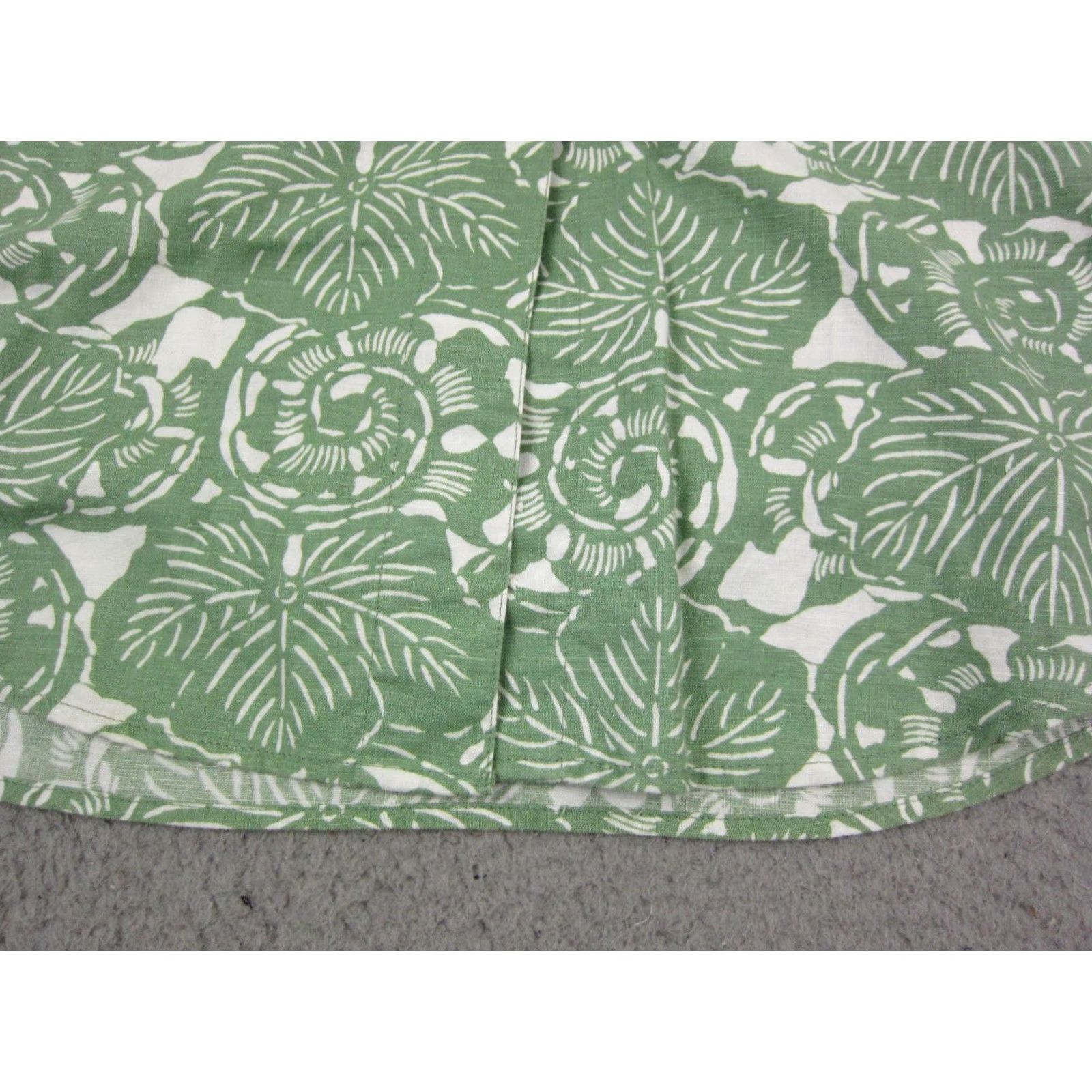 Dockers VINTAGE Dockers Shirt Mens M Green White Floral Leaf Linen Cotton 90s Button-Up Collared Short Sleeve Size US M / EU 48-50 / 2 - 5 Thumbnail