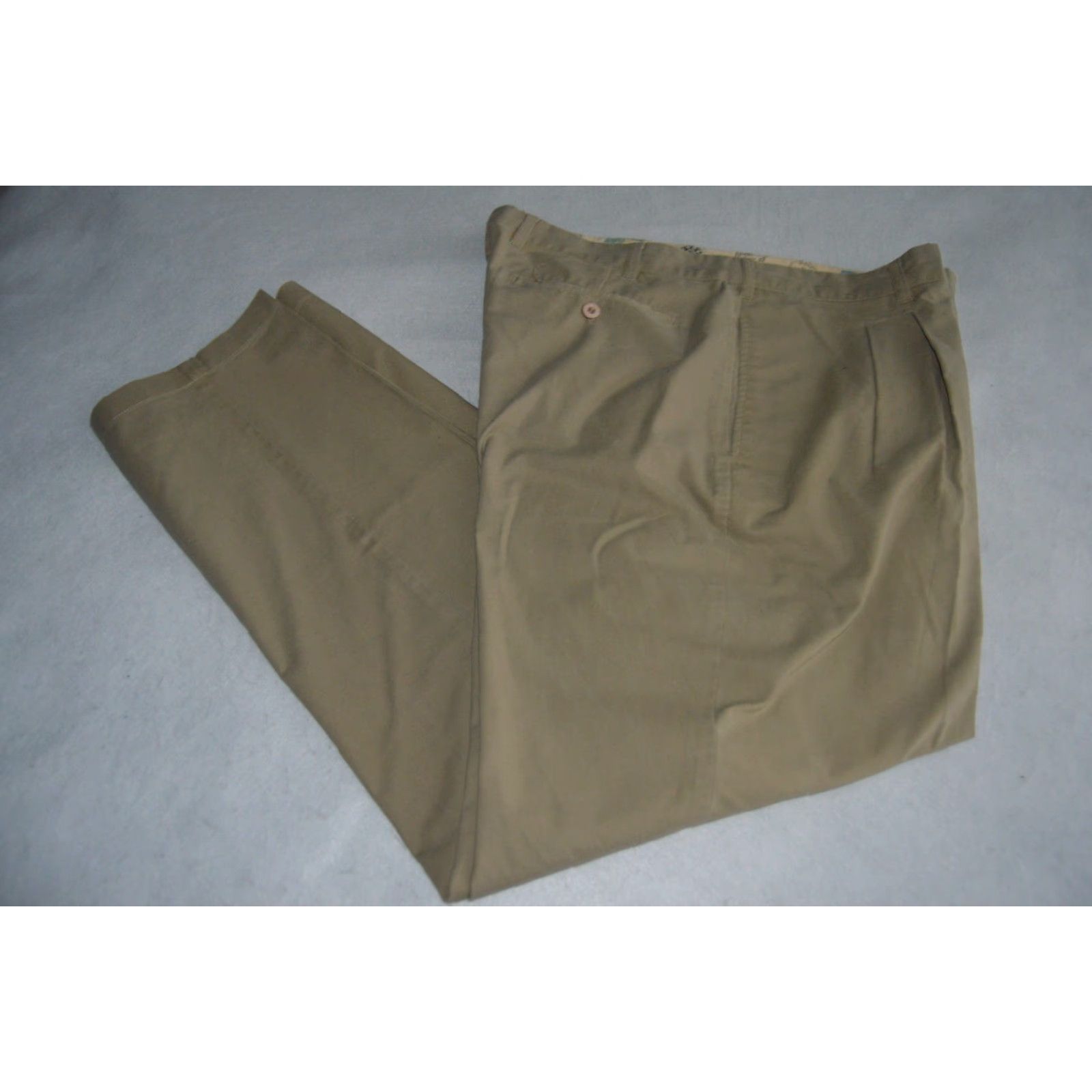 Pierre Cardin Pierre Cardin Khaki Chino Pants Trousers Men W40/32 Casual Chino Pants Beige Cotton 40 Regular Straight Belted Zip Vintage: No Size US 40 / EU 56 - 2 Thumbnail