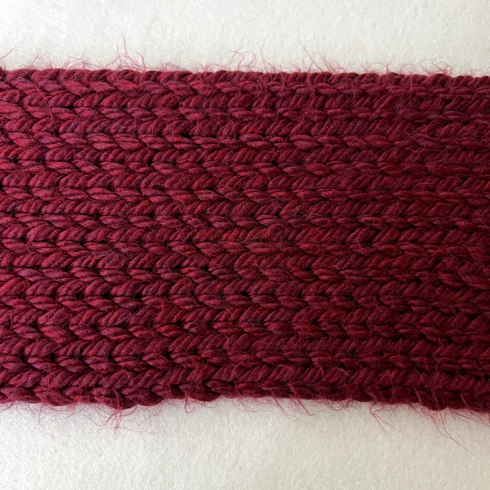 Handmade Handmade Maroon Knit Winter Scarf Size ONE SIZE - 3 Thumbnail