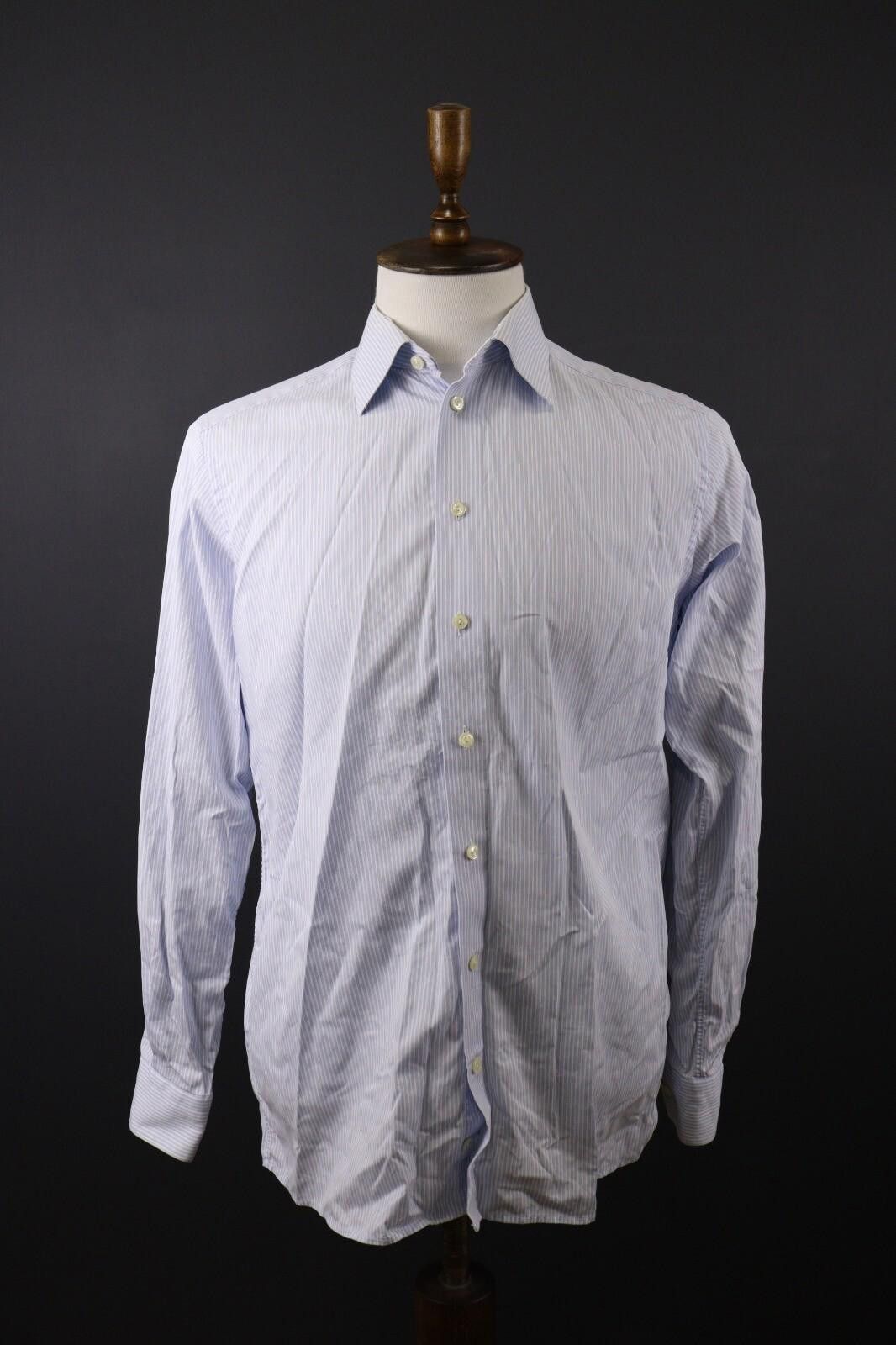 Eton Eton Contemporary Blue Stripe Shirt Size 41 /16 Size US M / EU 48-50 / 2 - 1 Thumbnail