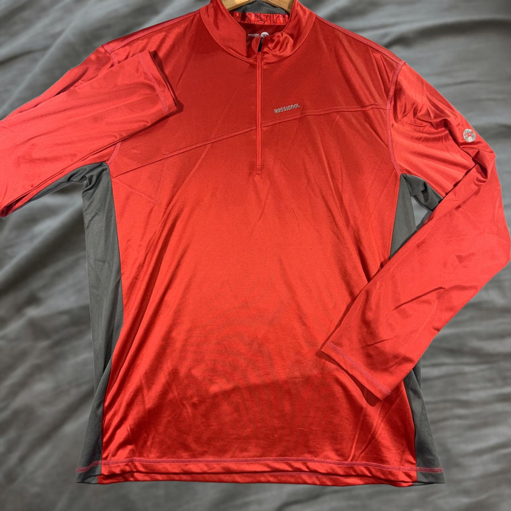 Rossignol Rossignol Pullover Mens 2XL Red Gray 1/4 Zip Long Sleeve R Dry Ski Base Layer Size US XXL / EU 58 / 5 - 1 Thumbnail
