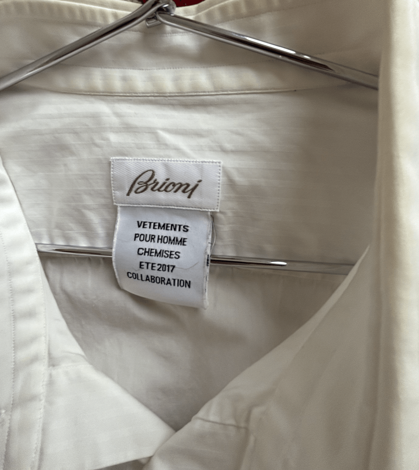Brioni × Vetements RARE AF VETEMENTS X BRIONI TORN RAW HEM SHIRT Size US L / EU 52-54 / 3 - 3 Thumbnail