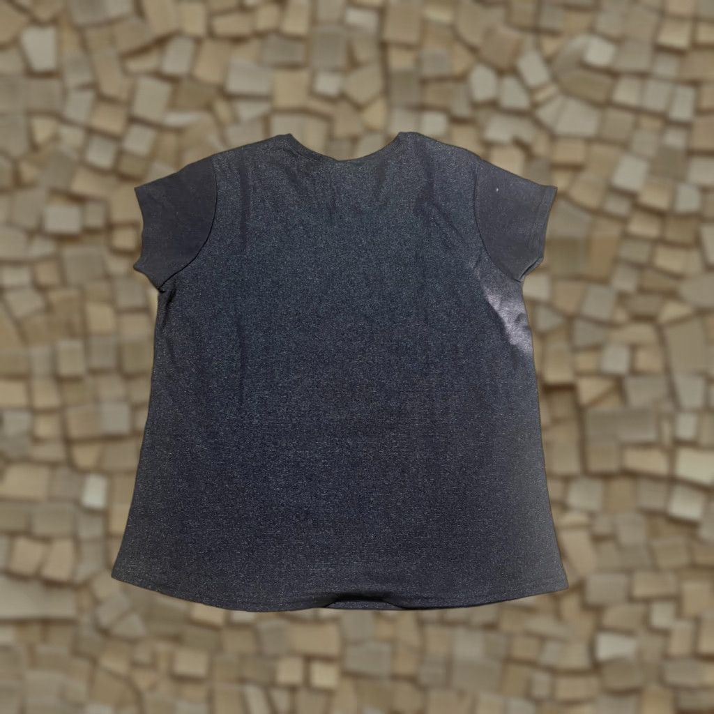 Faded Glory Faded Glory Shirt Women's Large Black V-Neck Short Sleeve T-Shirt Casual Modern Basic Vintage: No, Regular, Pullover, Solid Size L / US 10 / IT 46 - 1 Thumbnail