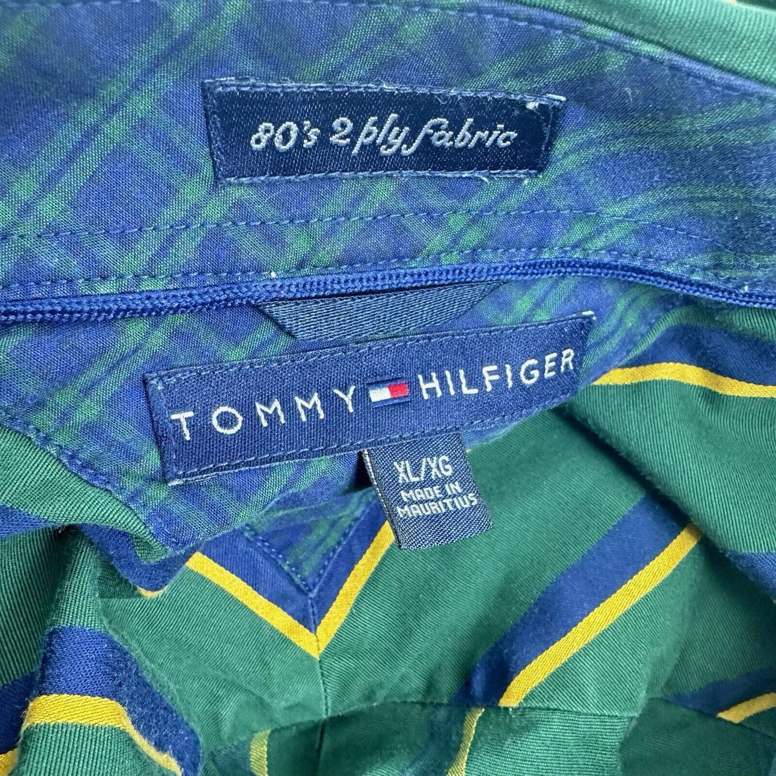 Tommy Hilfiger Tommy Hilfiger Men's Dress Shirt 80's 2 Ply Fabric XL Size US XL / EU 56 / 4 - 6 Thumbnail