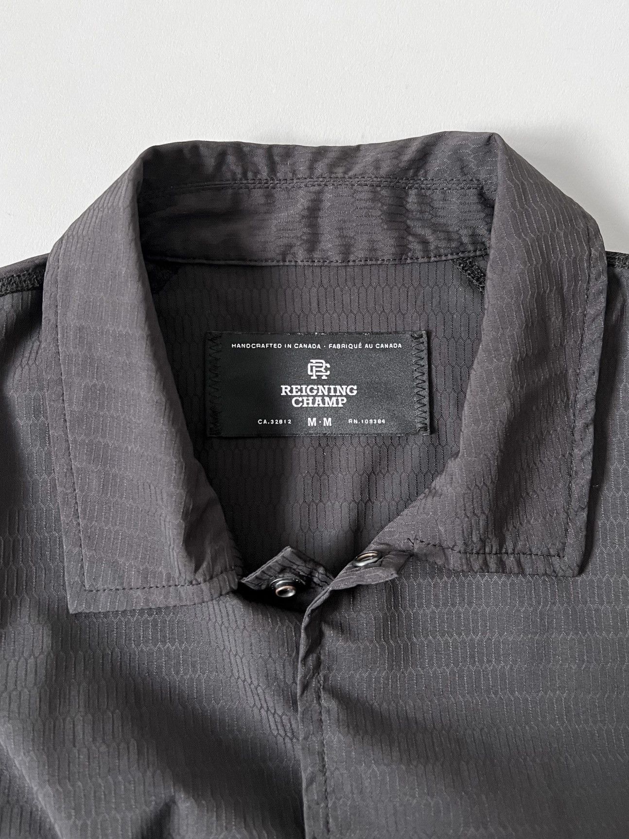 Reigning Champ Reigning Champ Black Snap Collared Coach’s Jacket Size US M / EU 48-50 / 2 - 8 Thumbnail