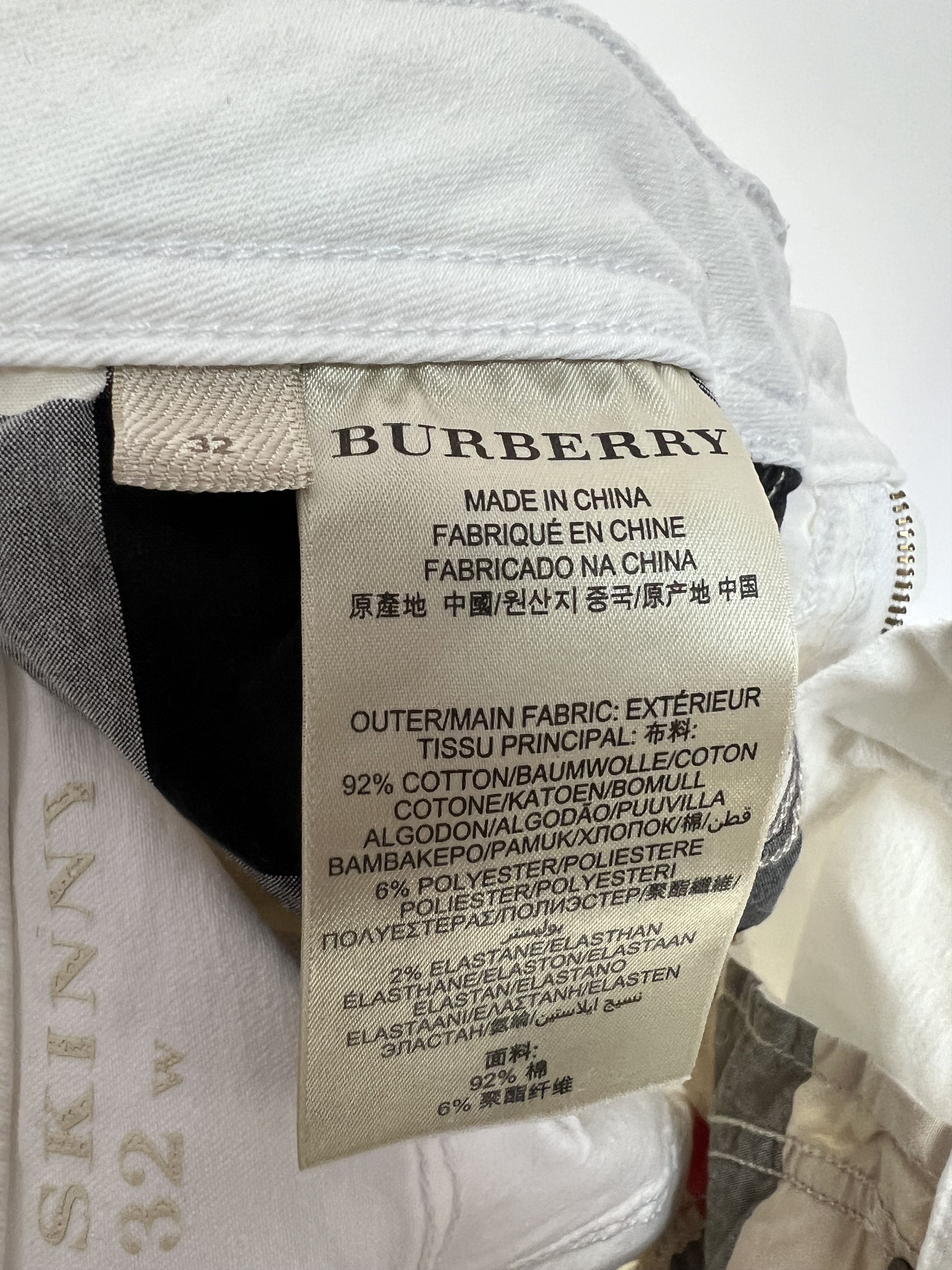 Burberry NWT Burberry Brit White Skinny Ankle Jeans Size US 32 Size 32" / US 10 / IT 46 - 15 Thumbnail