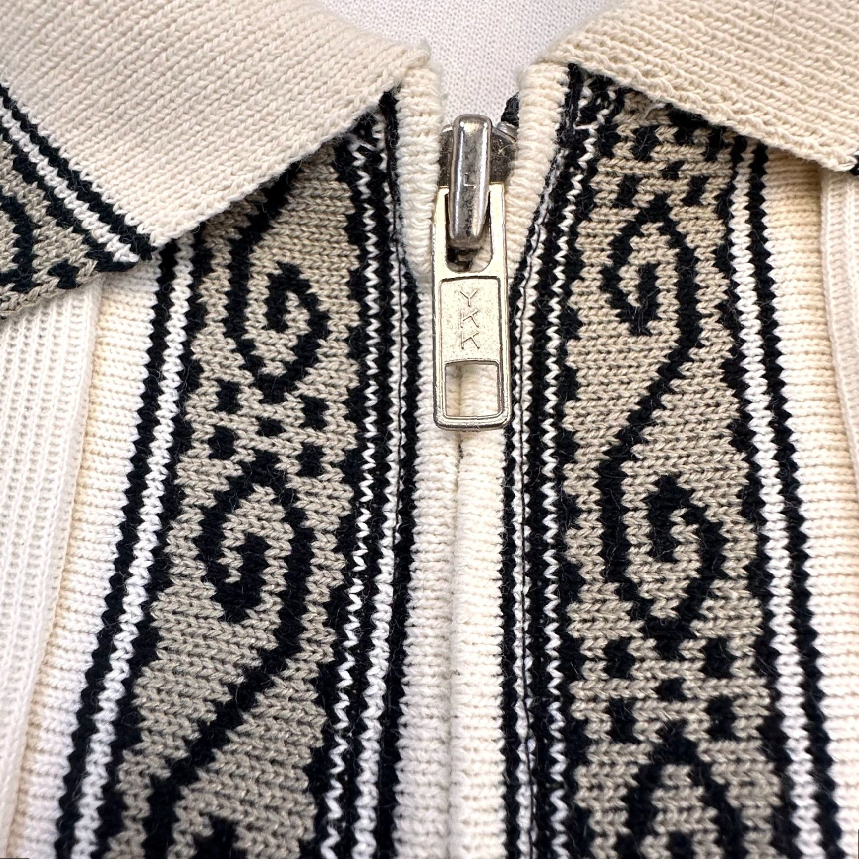 Vintage VINTAGE Defcon Full Zip Tunic Polo Shirt Mens XL Cotton Cream USA Made Size US XL / EU 56 / 4 - 4 Thumbnail