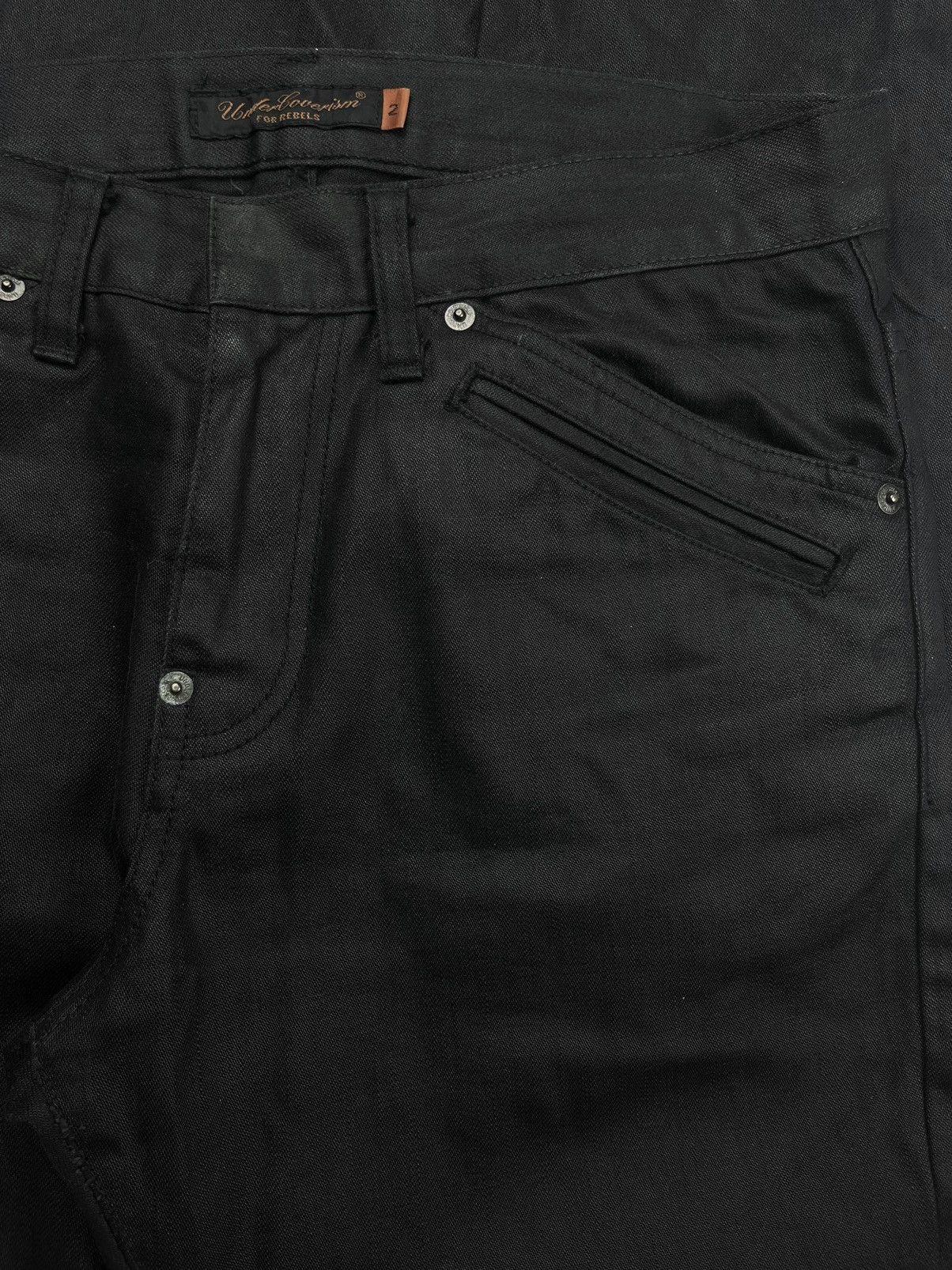 Undercover SS07 - “Purple” Waxed Lightning Bolt Denim Jeans Size US 30 / EU 46 - 2 Thumbnail