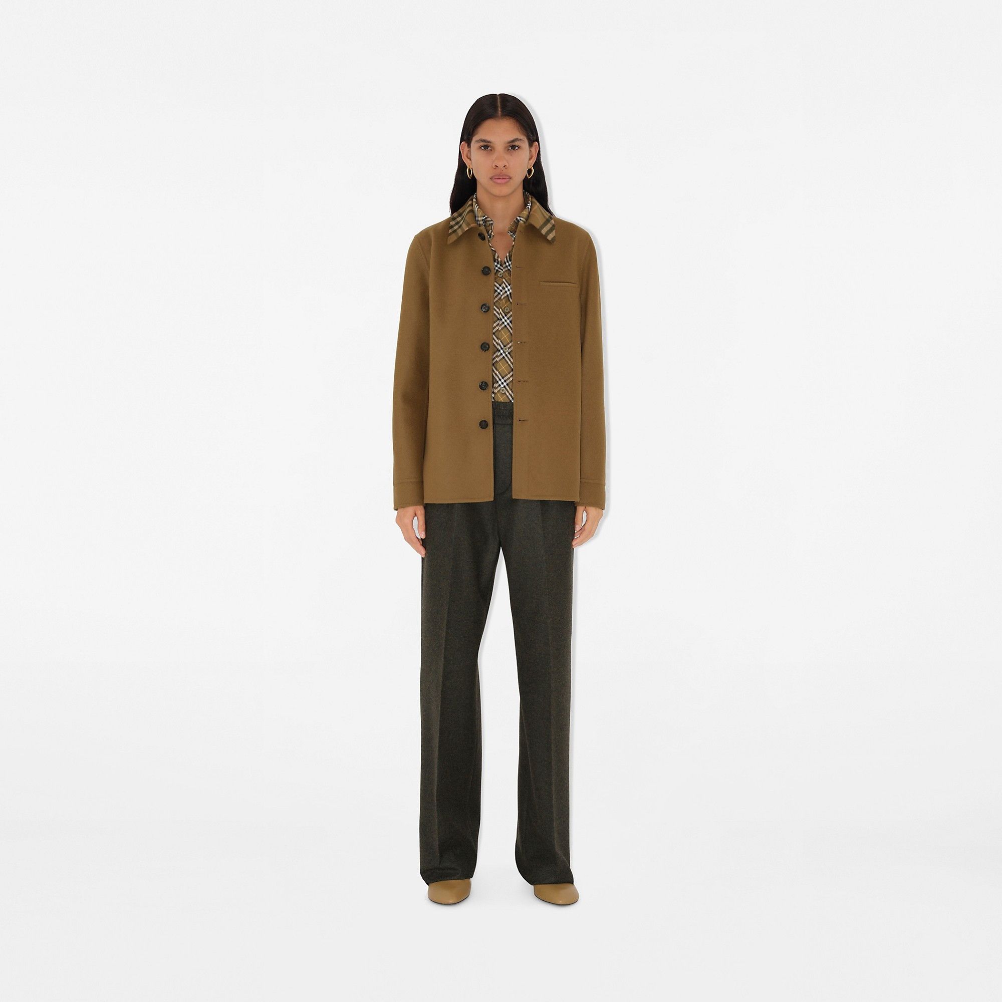 Burberry o1w1db10326 Wool Overshirt in Shrew Size L / US 10 / IT 46 - 2 Thumbnail